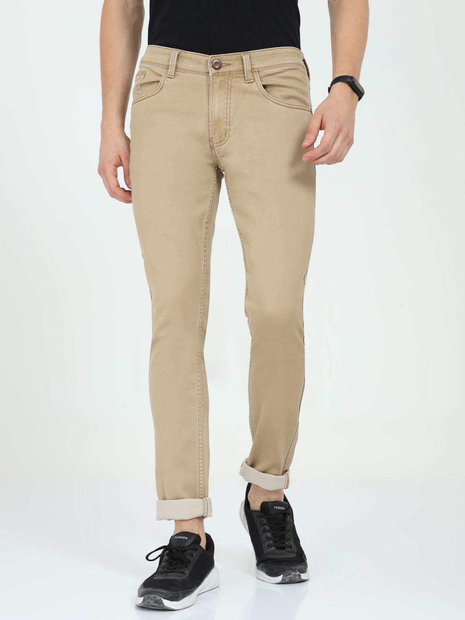 Men's Slim Fit Jeans - Light Khaki