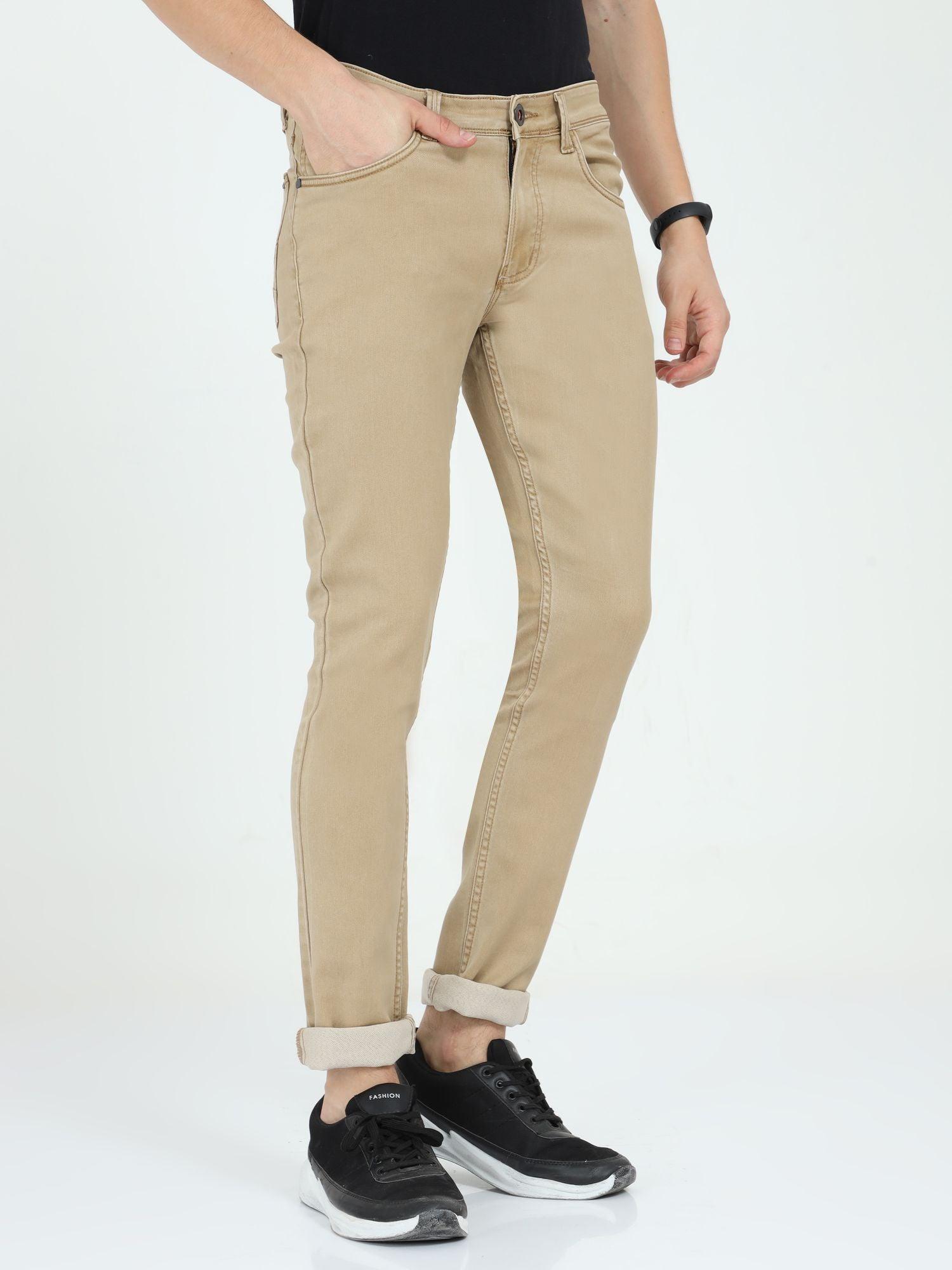 Men's Slim Fit Jeans - Light Khaki