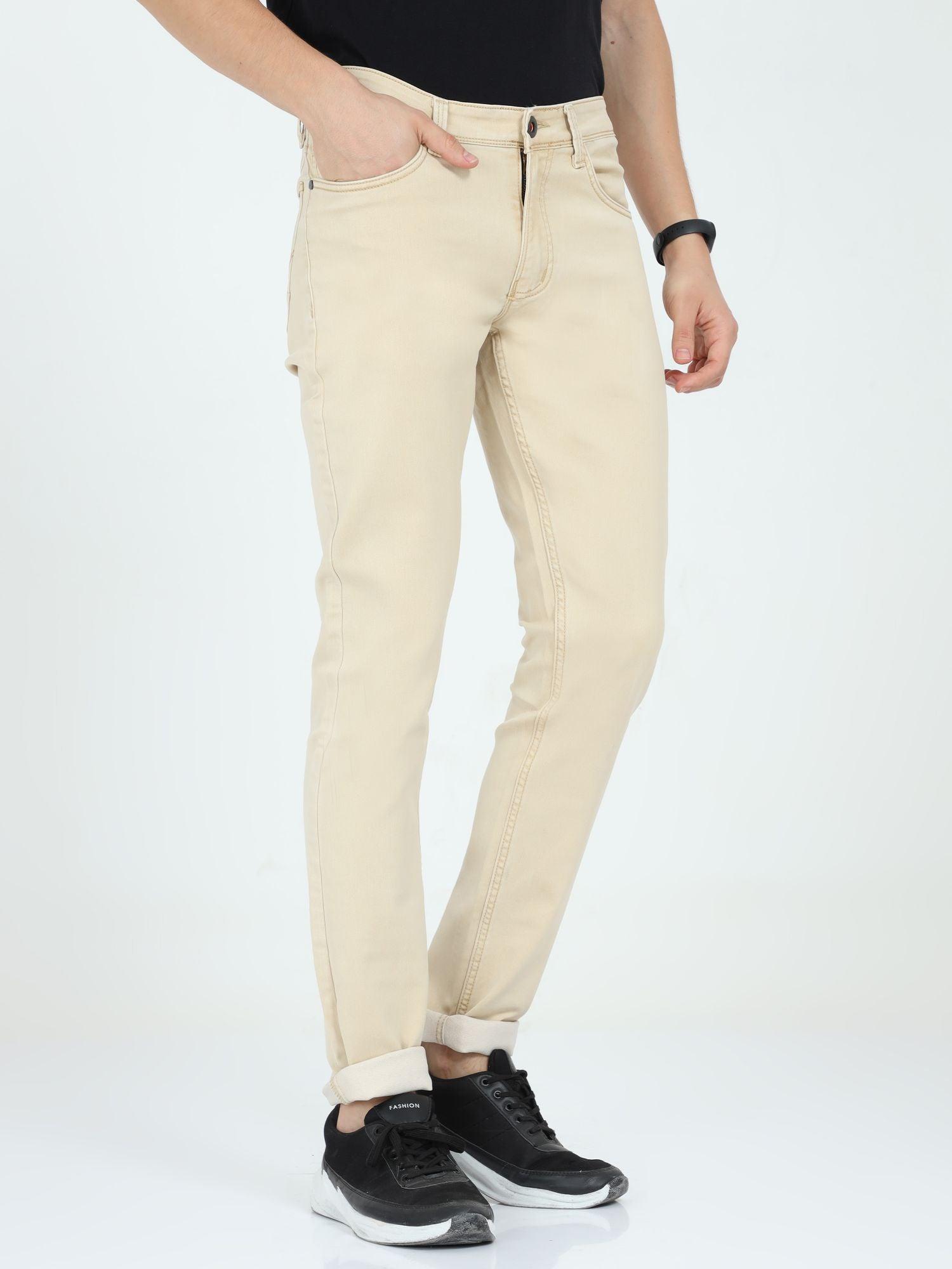 Men's Slim Fit Jeans - Biege