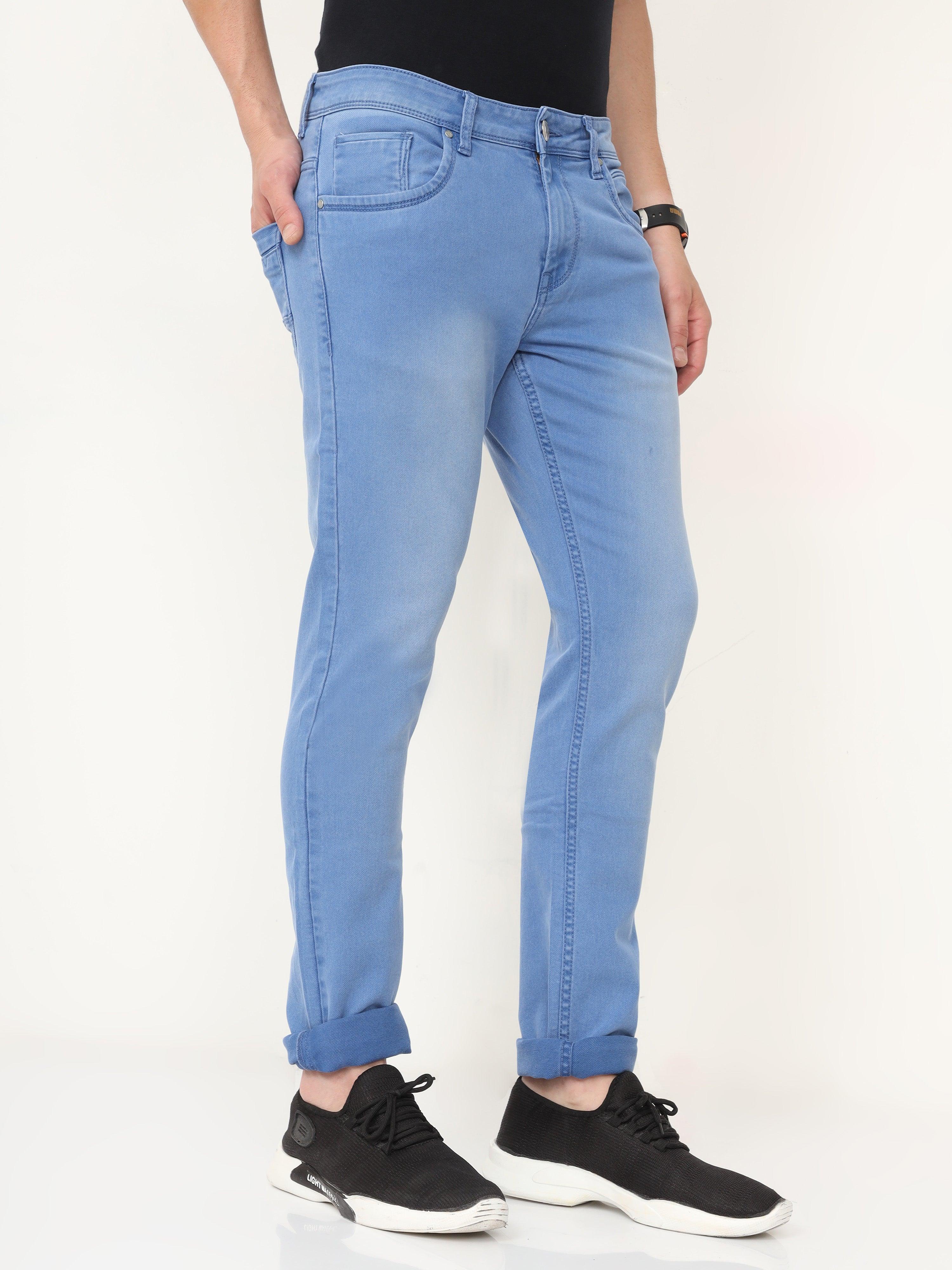 Men Regular Fit Plus size Placid Blue Jeans