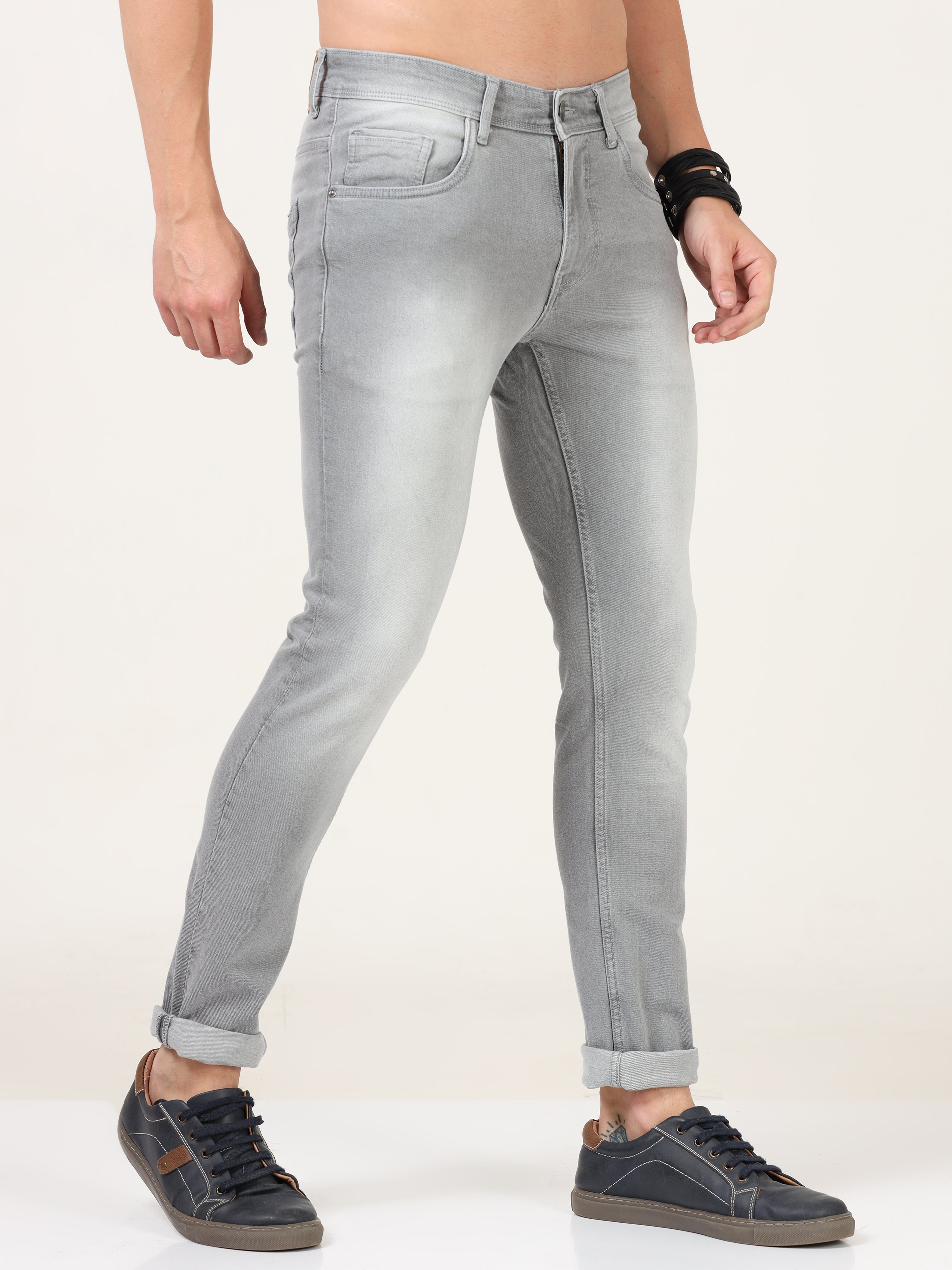 Men Skinny-Fit Grey Jean