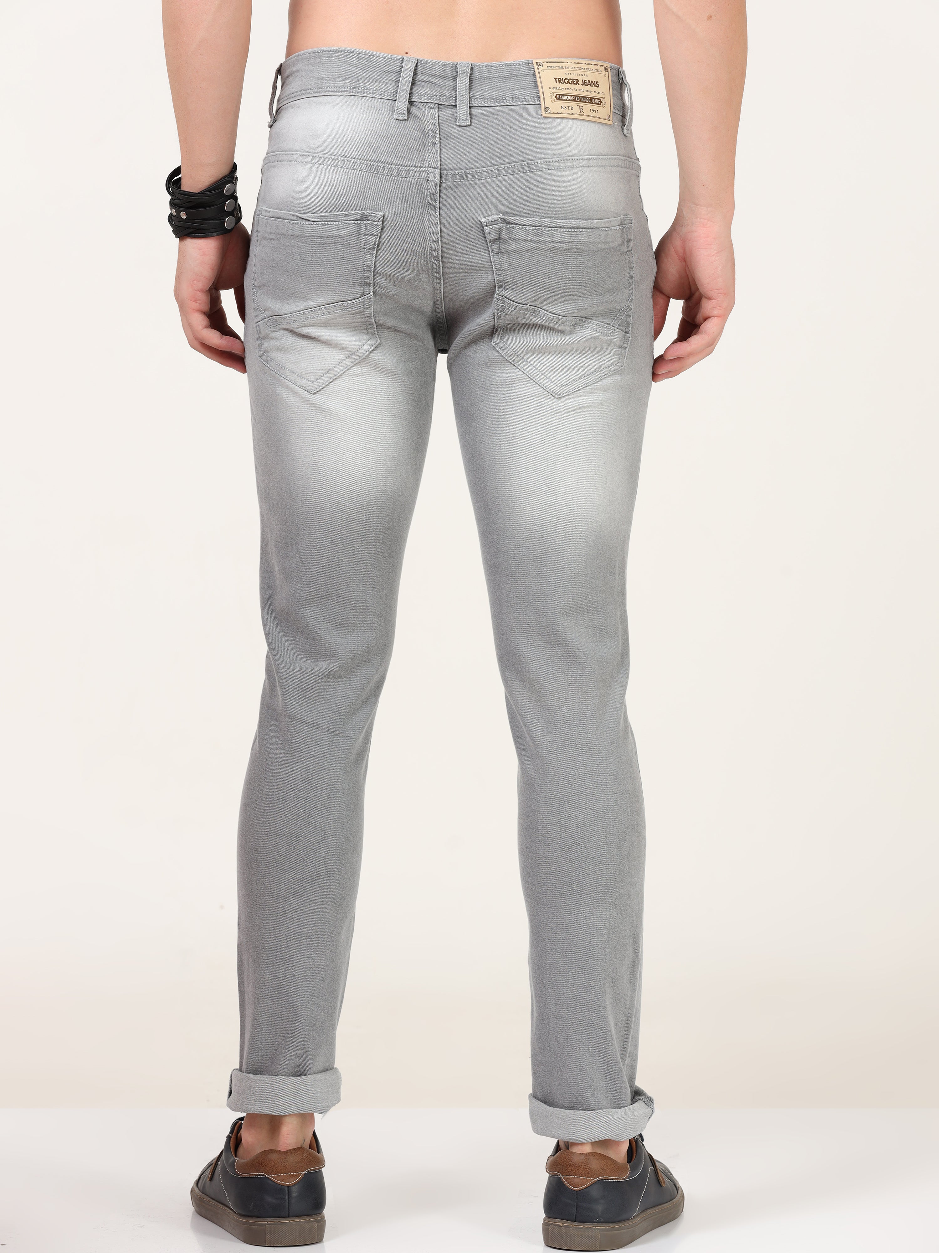 Men Skinny-Fit Grey Jean