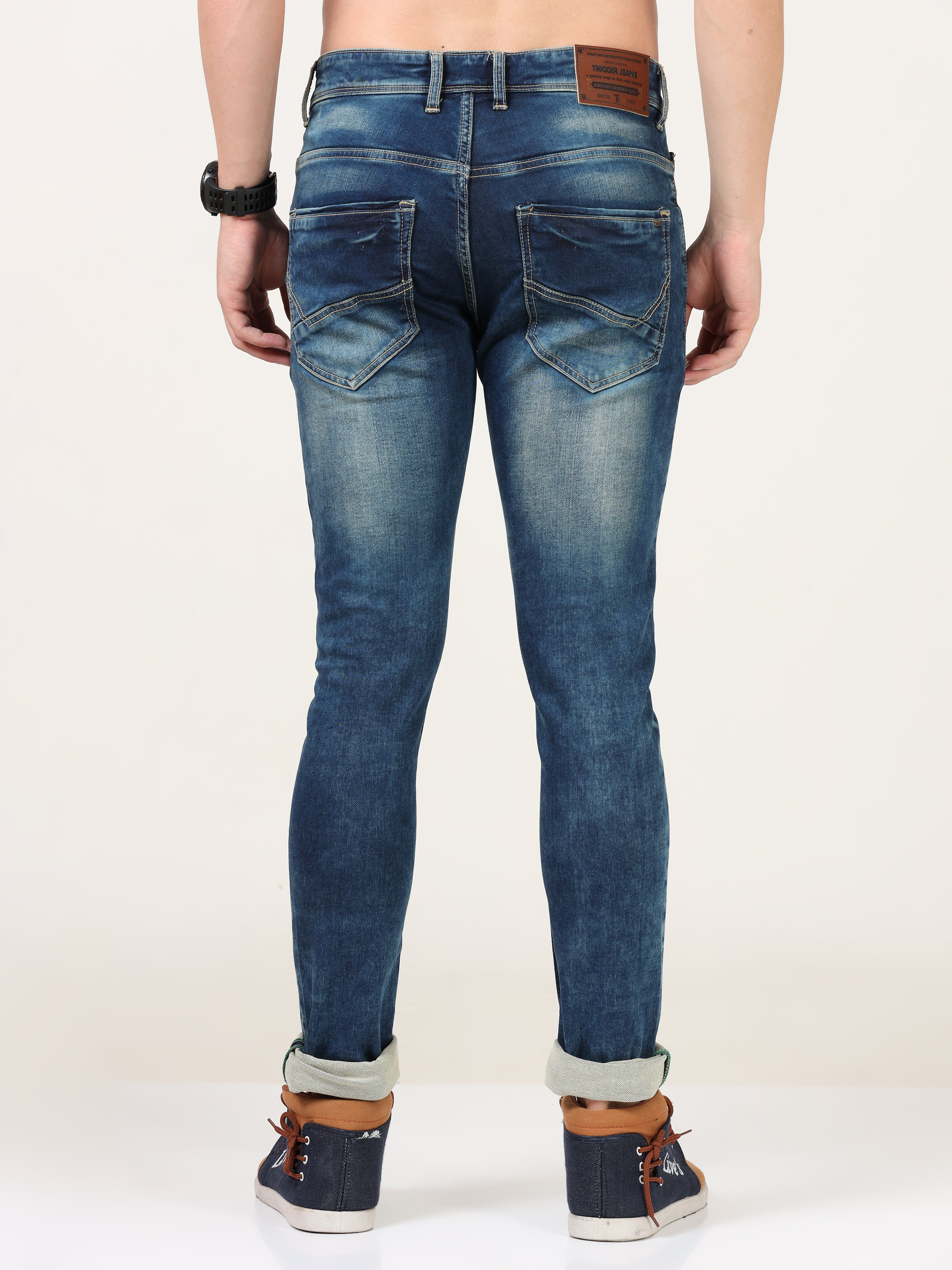 Men Skinny-Fit Blue Jeans