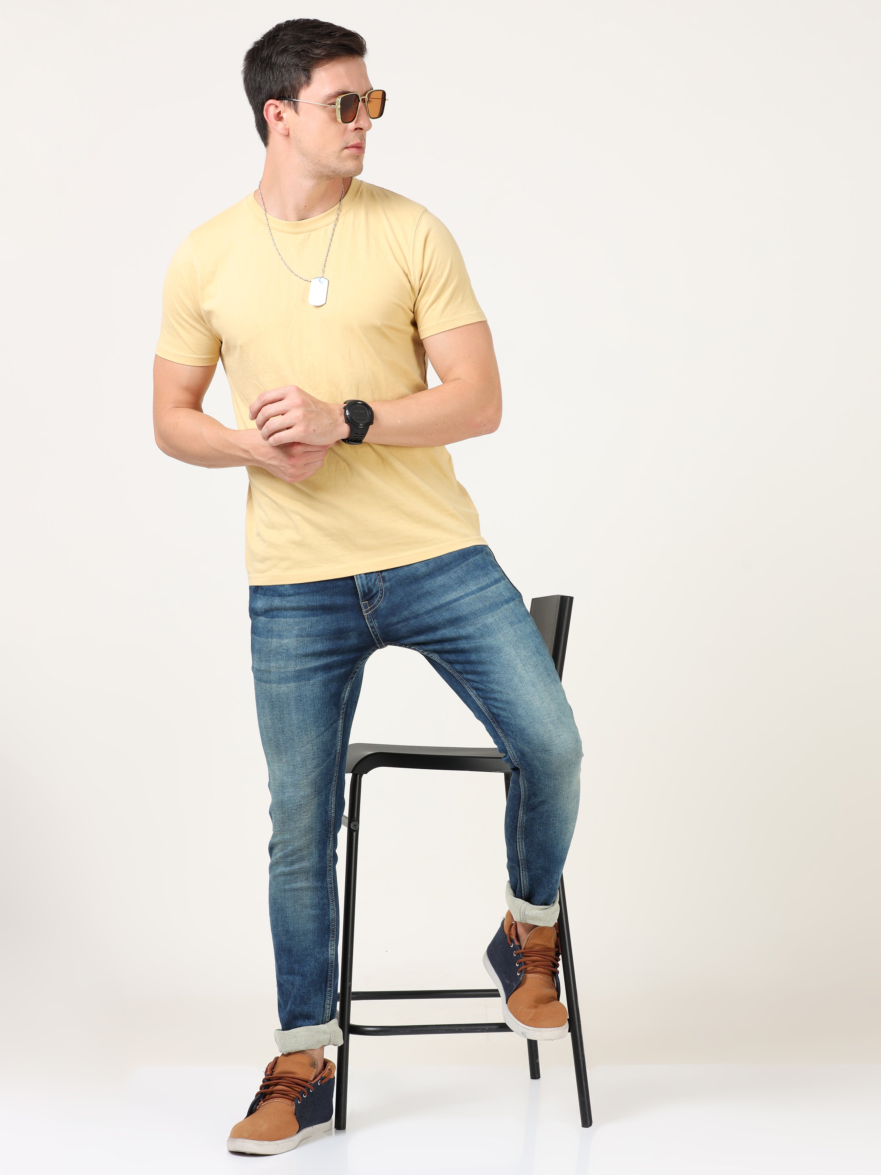 Men Skinny-Fit Blue Jeans