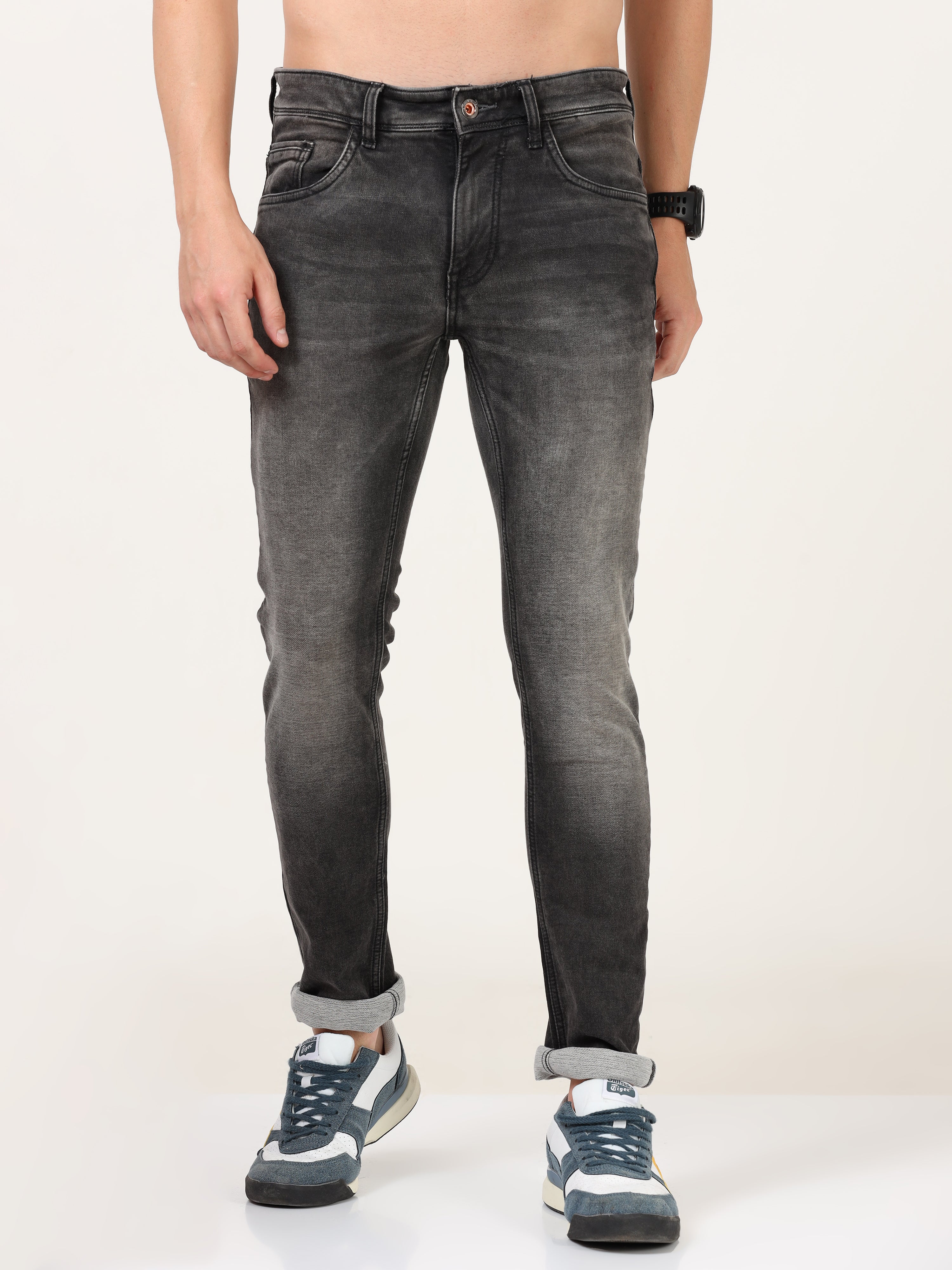 Men Skinny-Fit Black Jeans