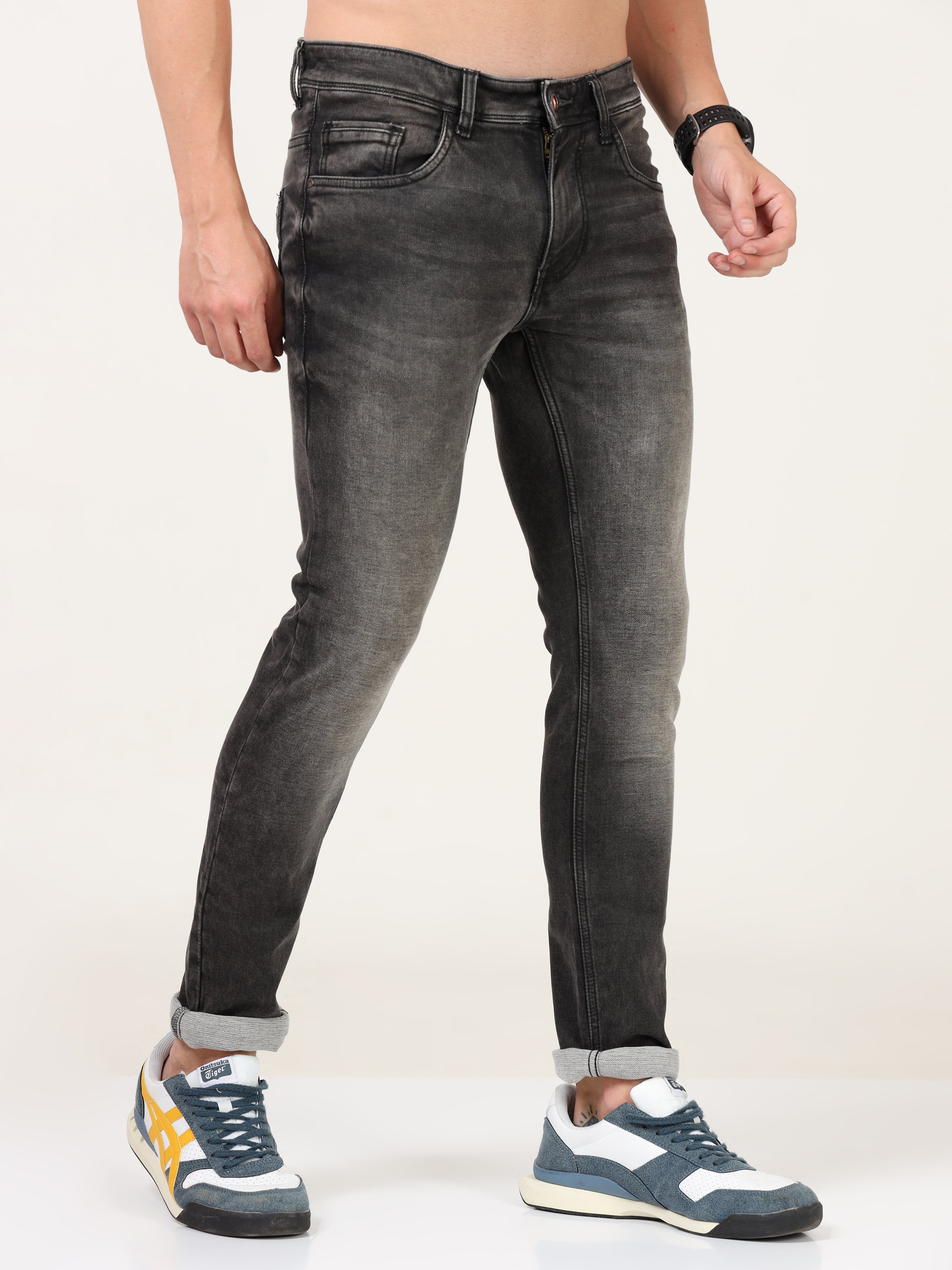 Men Skinny-Fit Black Jeans