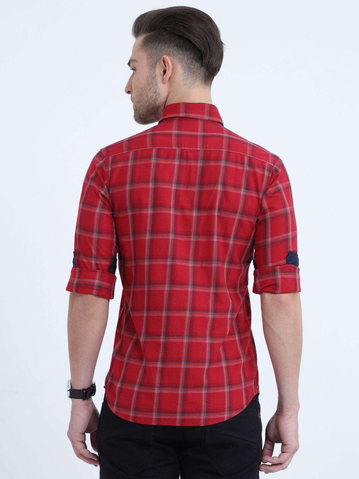  Tartan Checks Red Full Sleeves