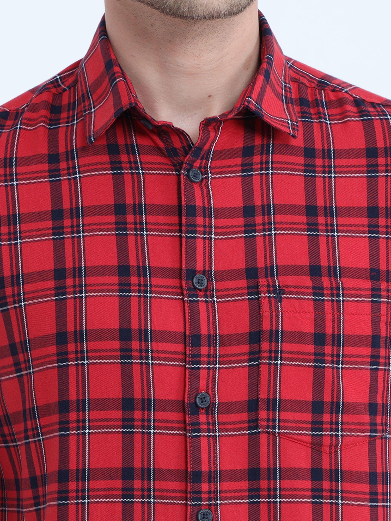  Tartan Checks Red Full Sleeves