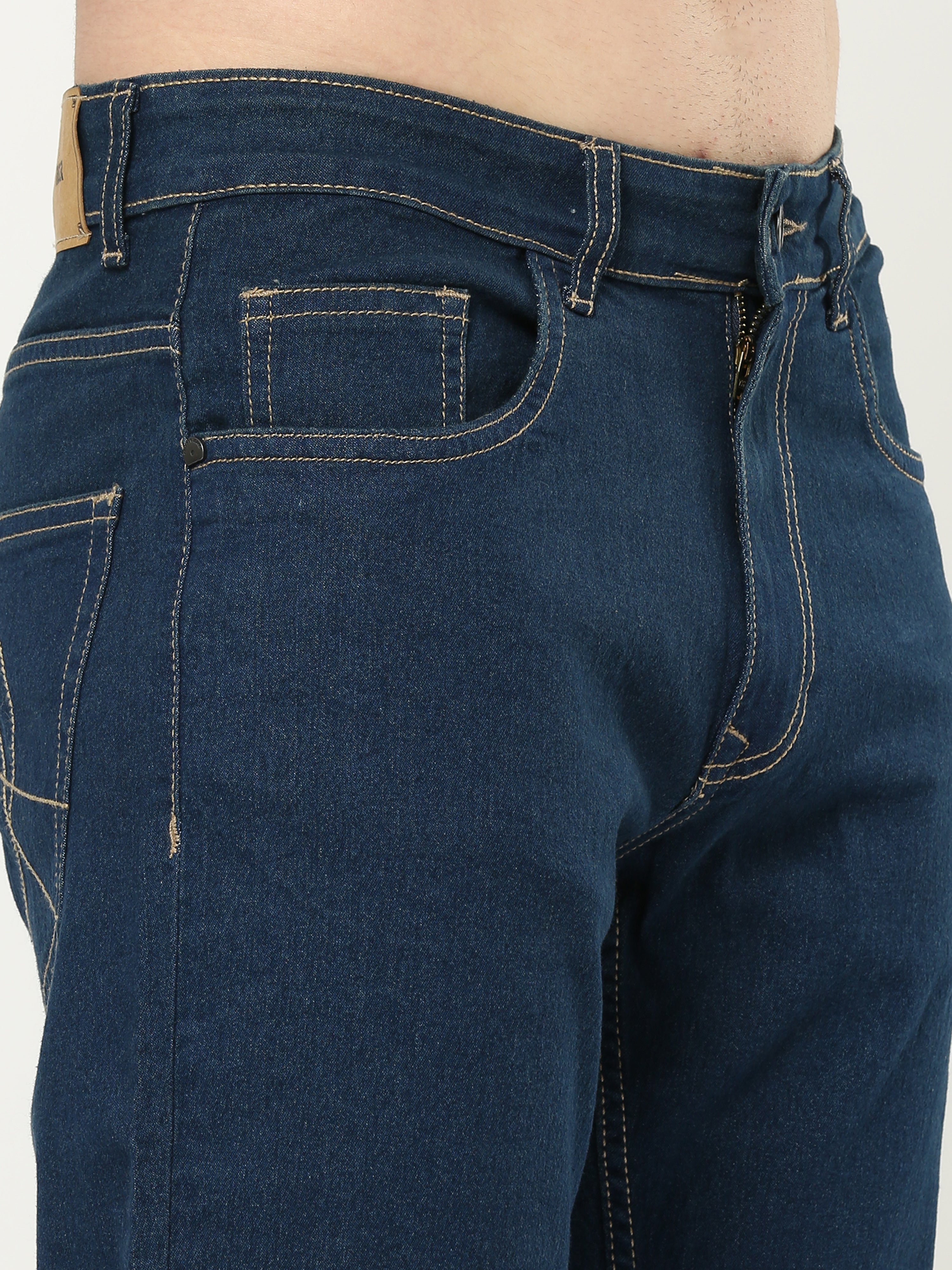 Men Slim Fit Blue Jeans