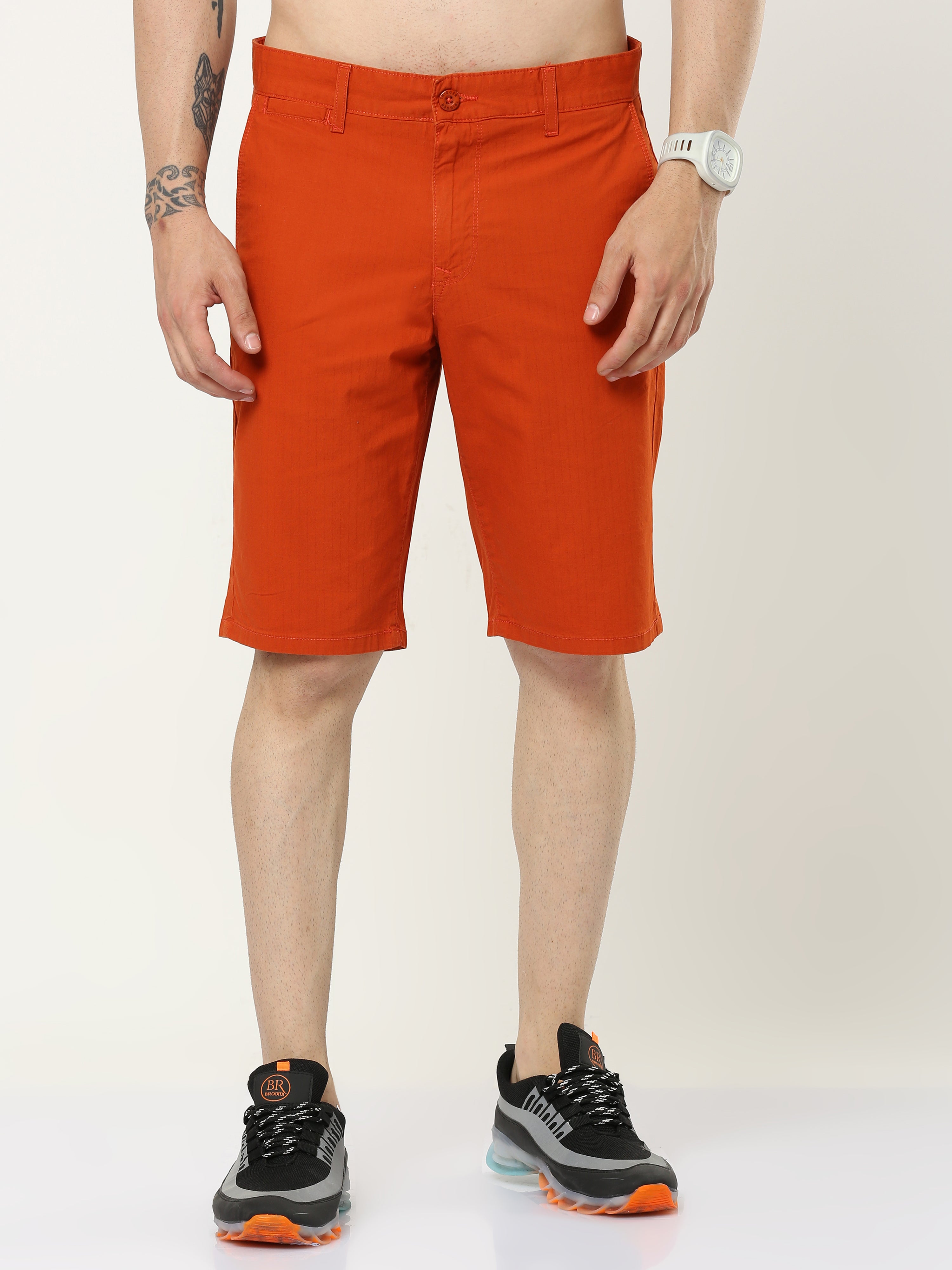 Men Day Long Bricks Red Shorts