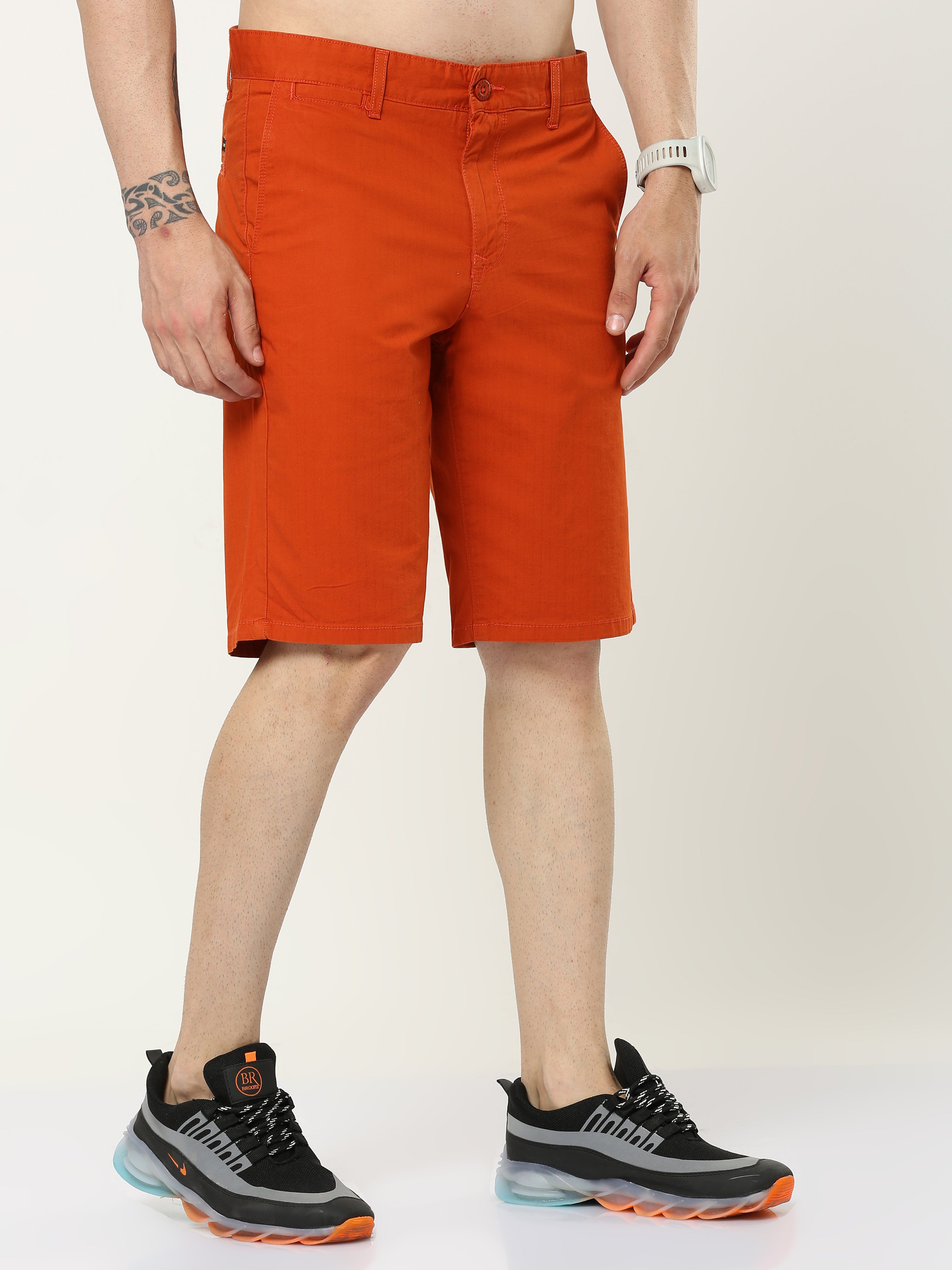 Men Day Long Bricks Red Shorts