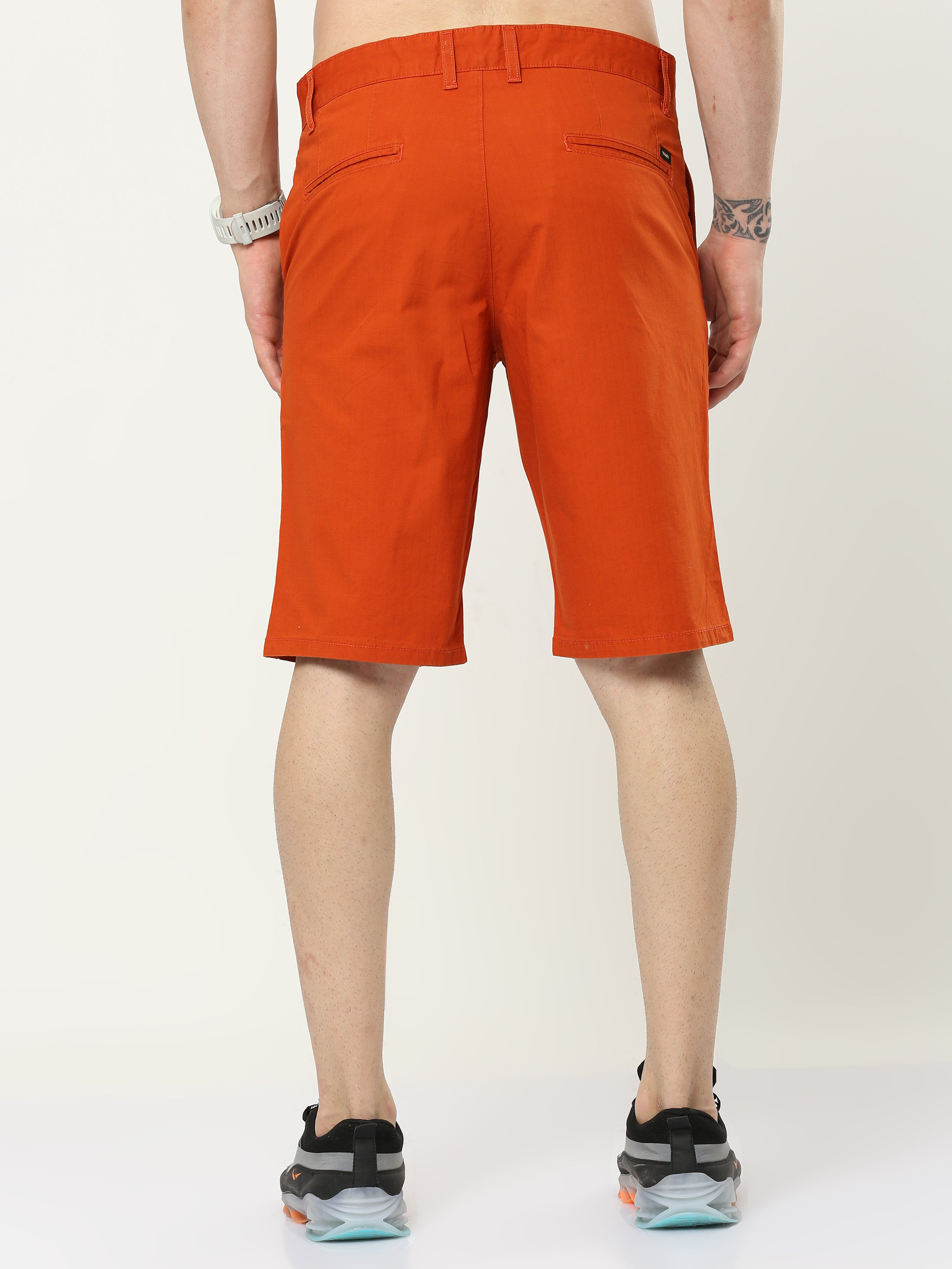 Men Day Long Bricks Red Shorts