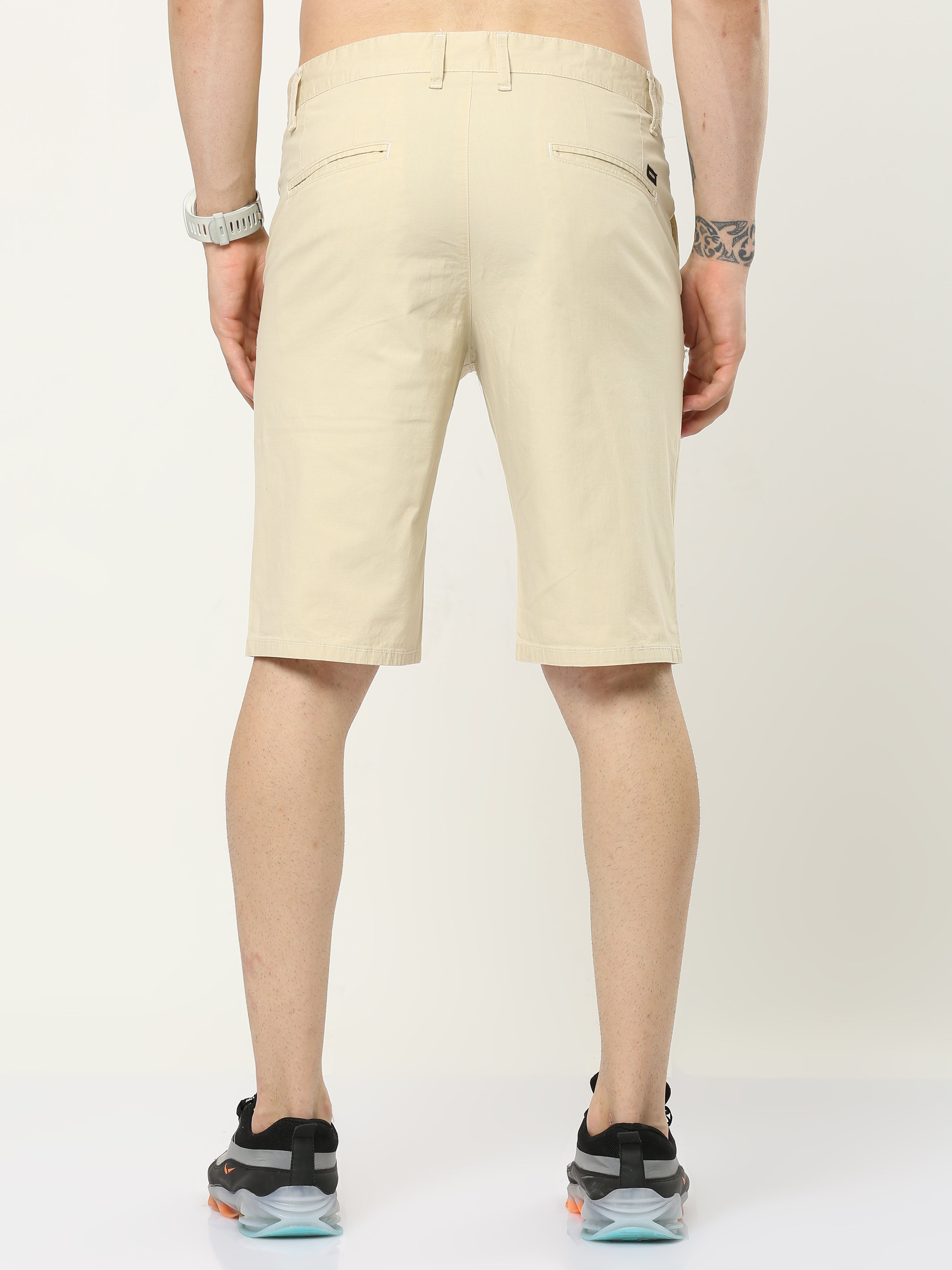 Men Day Long Cream Shorts
