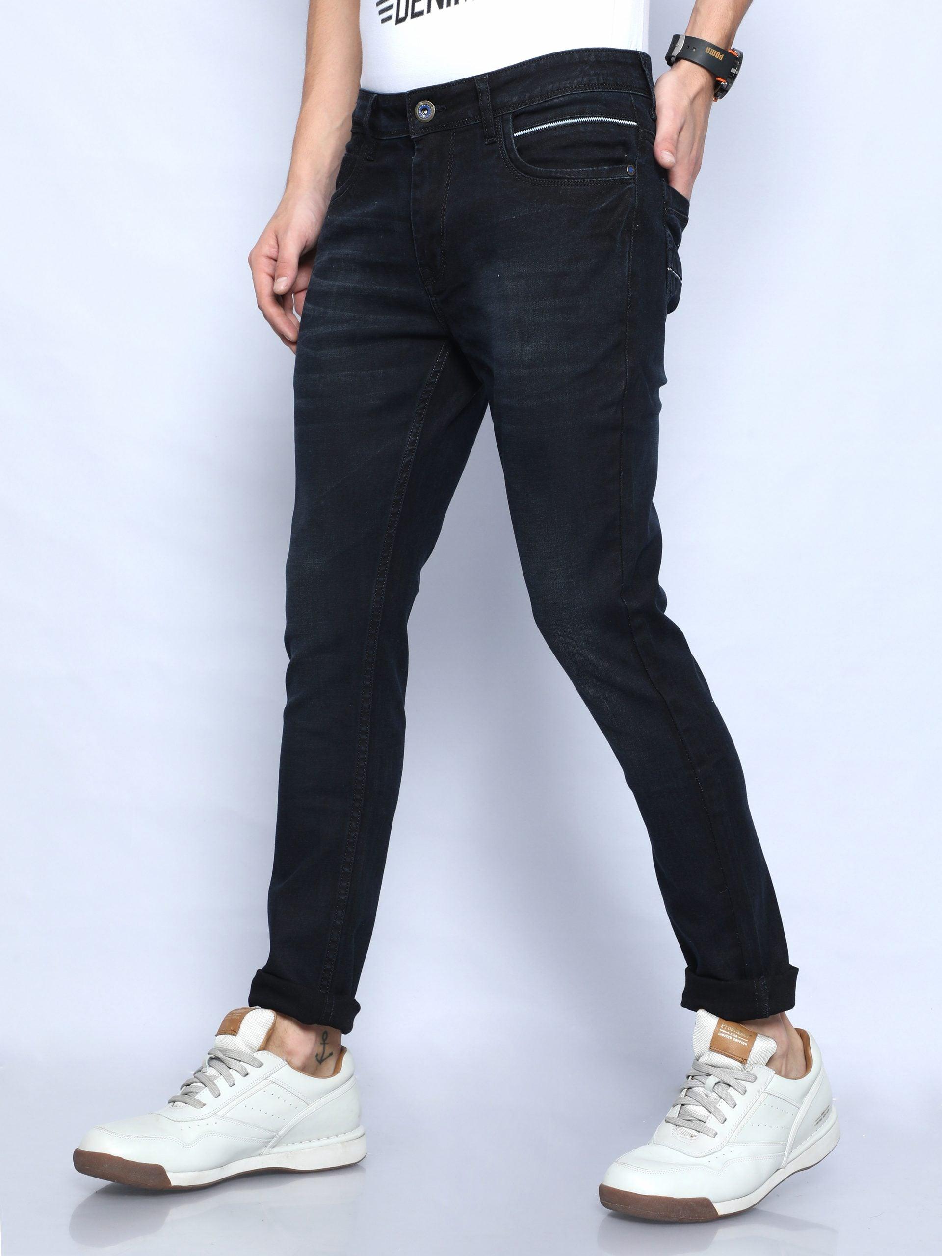 Men's Skinny Fit Jeans - Black - Triggerjeans