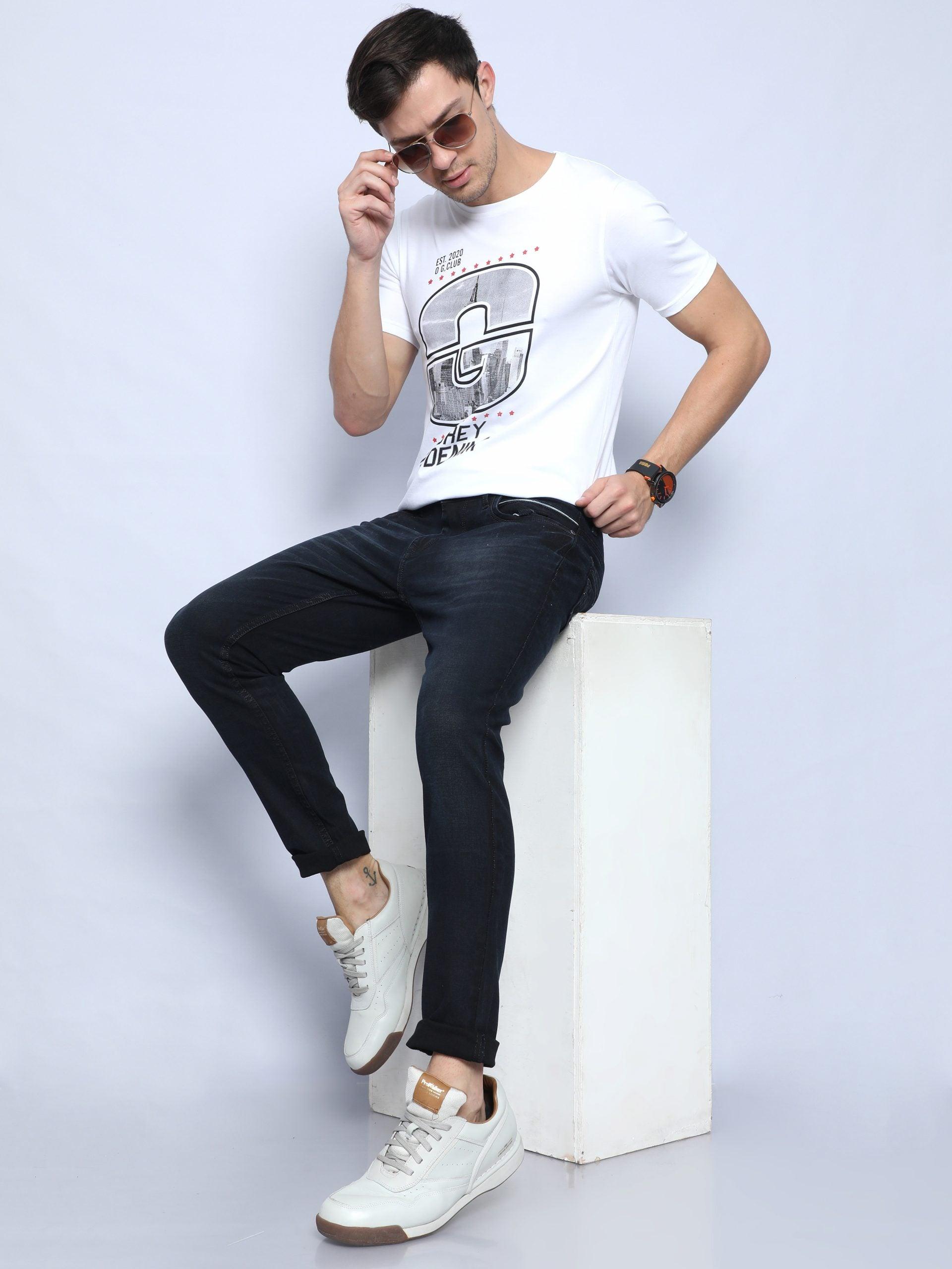 Men's Skinny Fit Jeans - Black - Triggerjeans