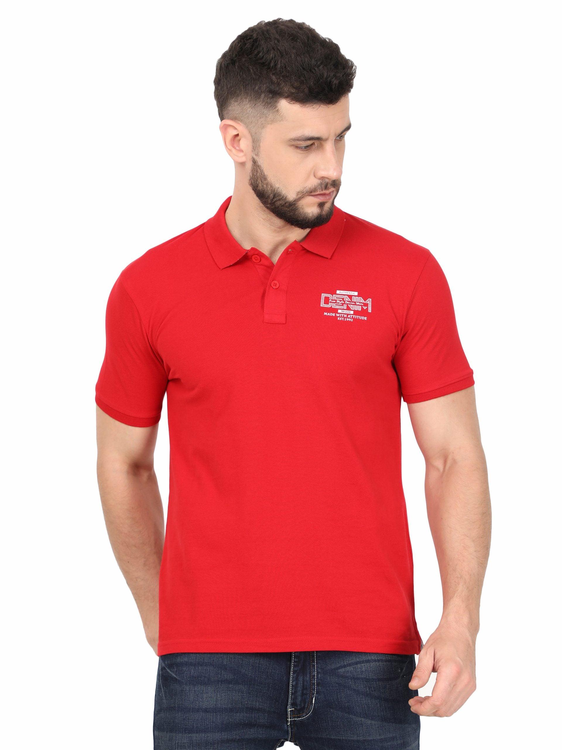 Men Red POLO T-shirt
