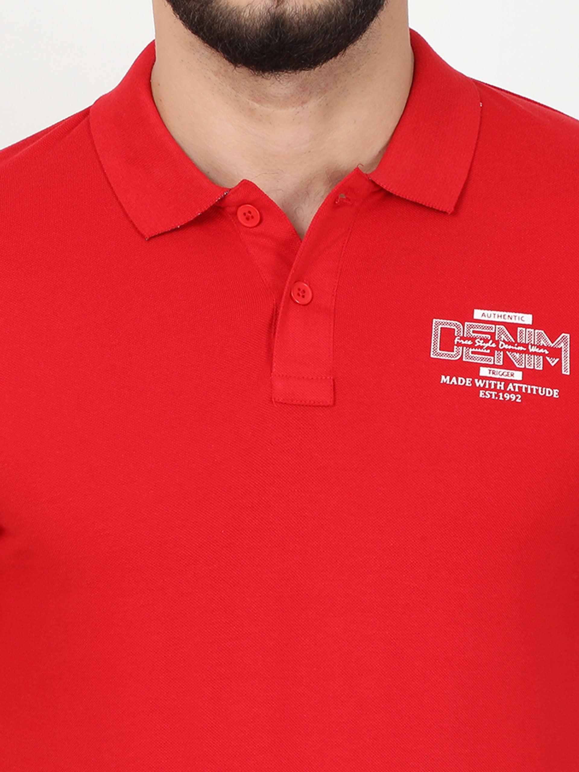 Men Red POLO T-shirt