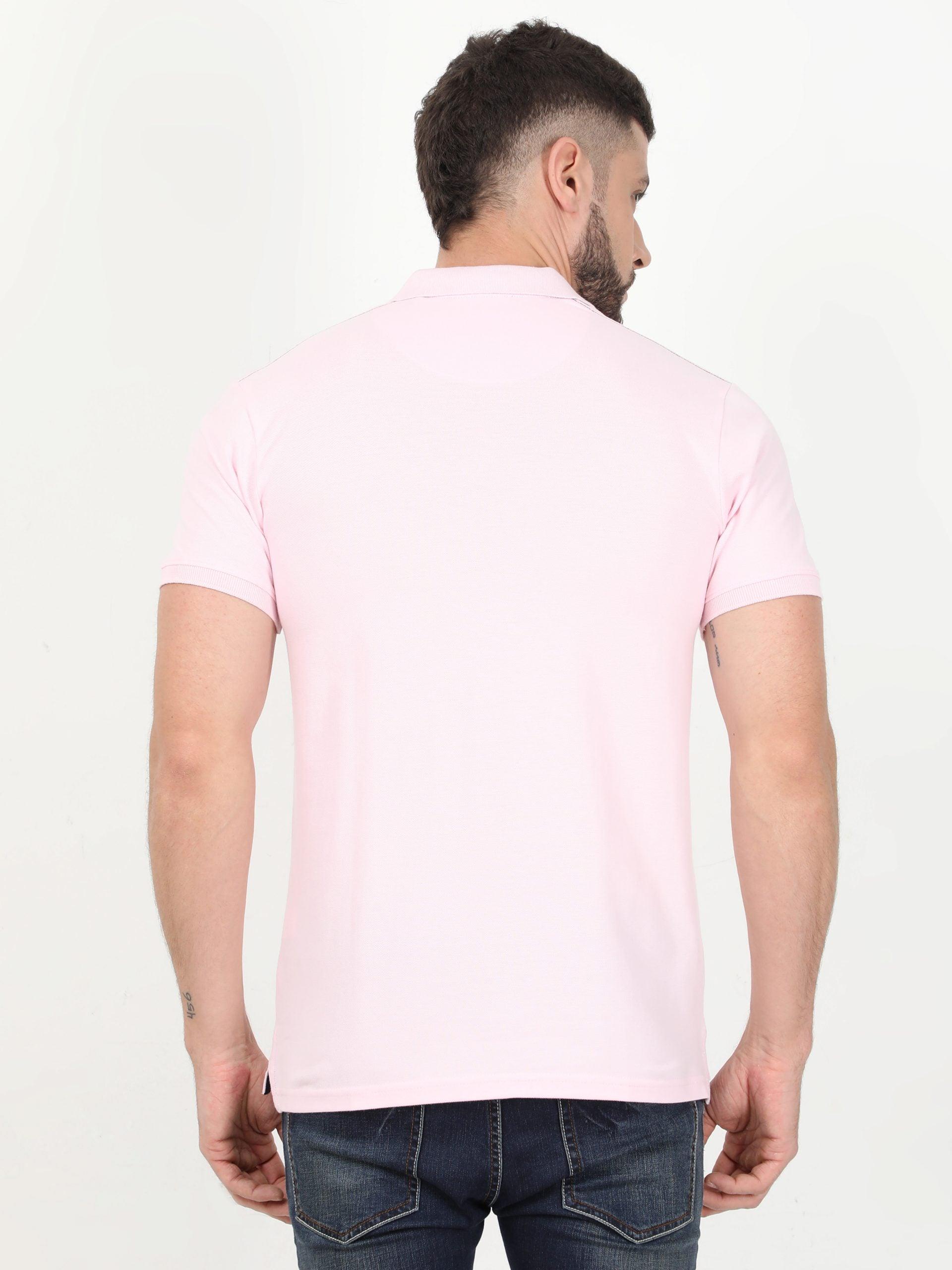Men Pink POLO T-shirt