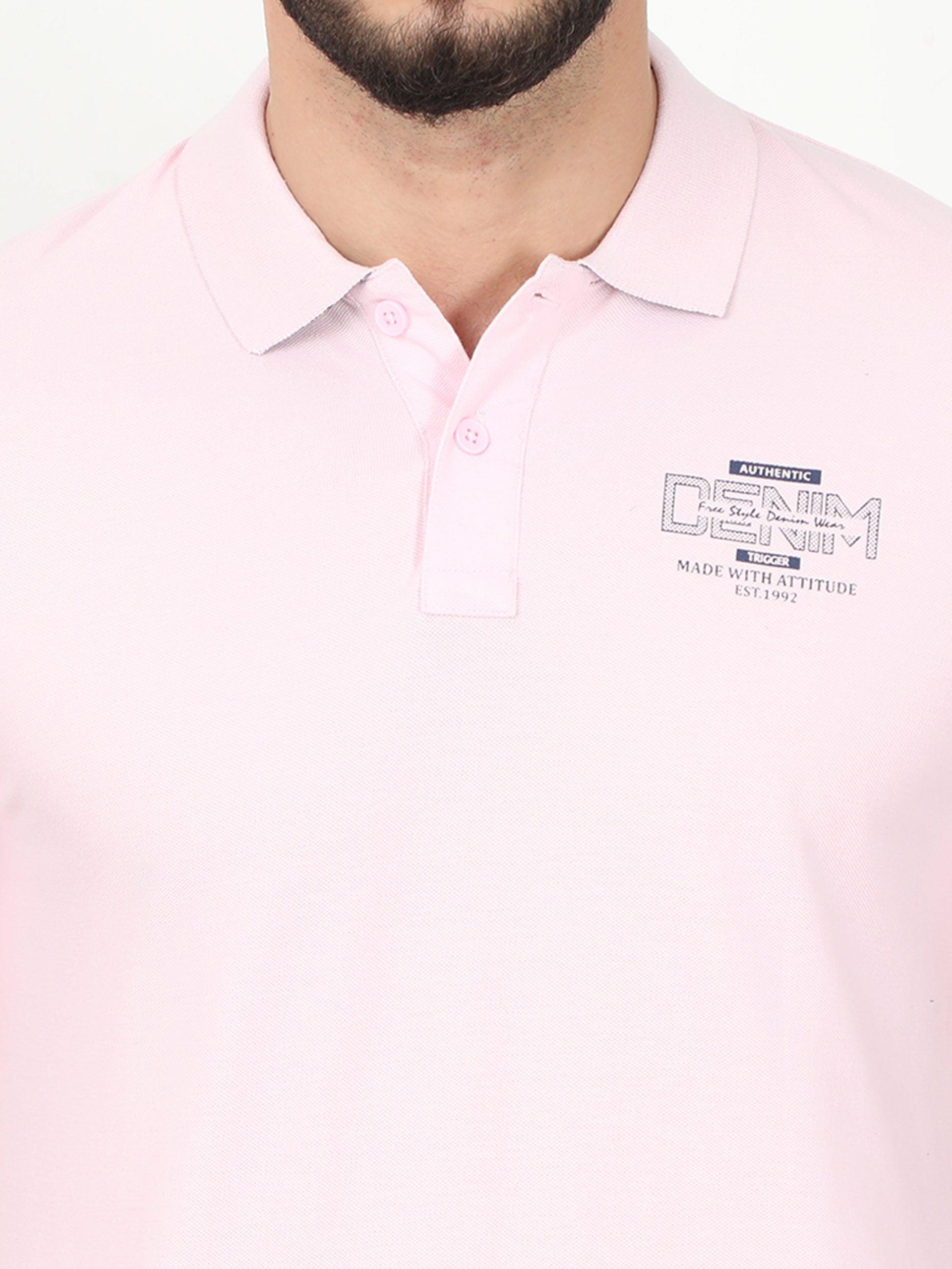 Men Pink POLO T-shirt