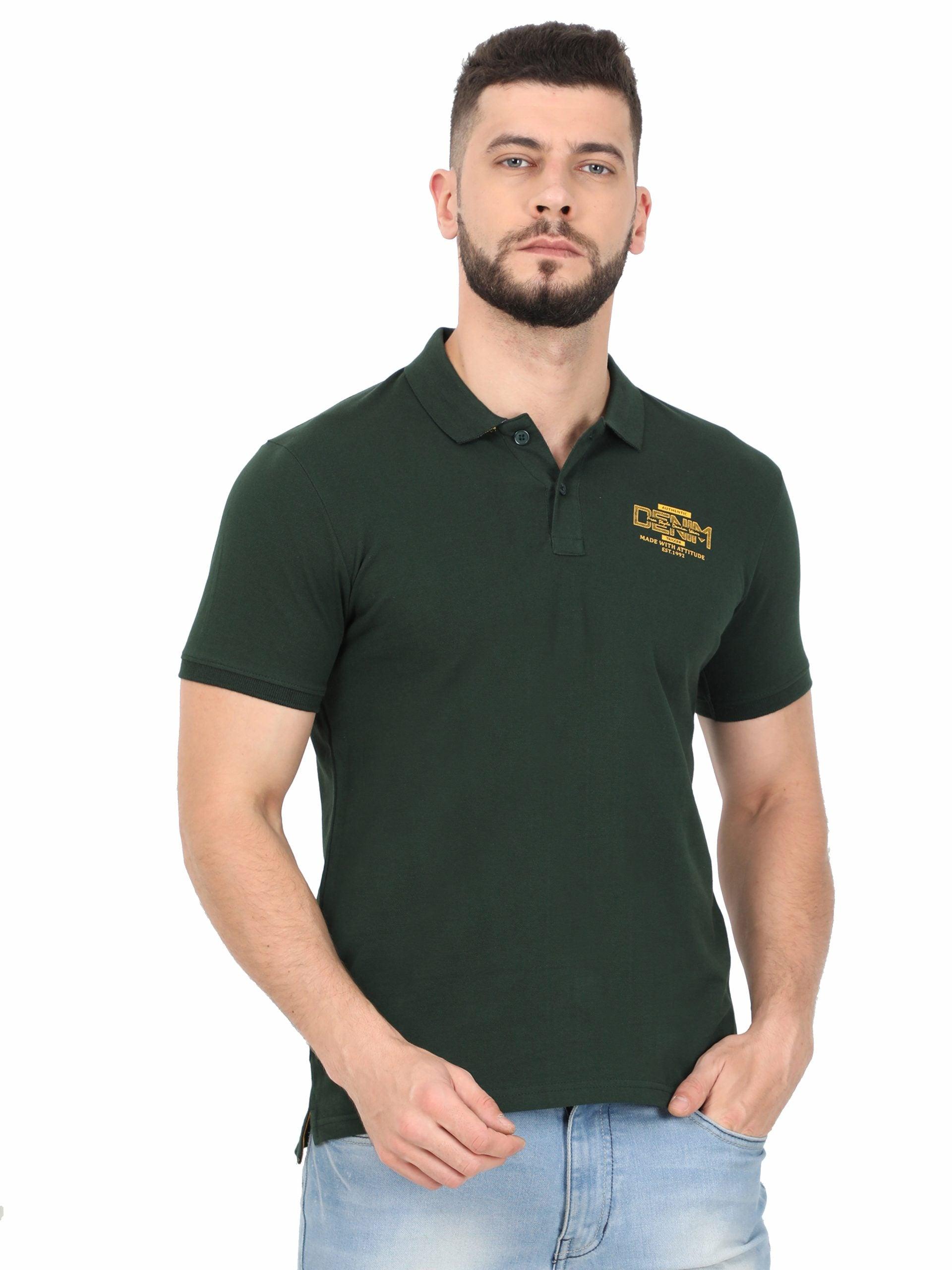 Men Green POLO T-shirt