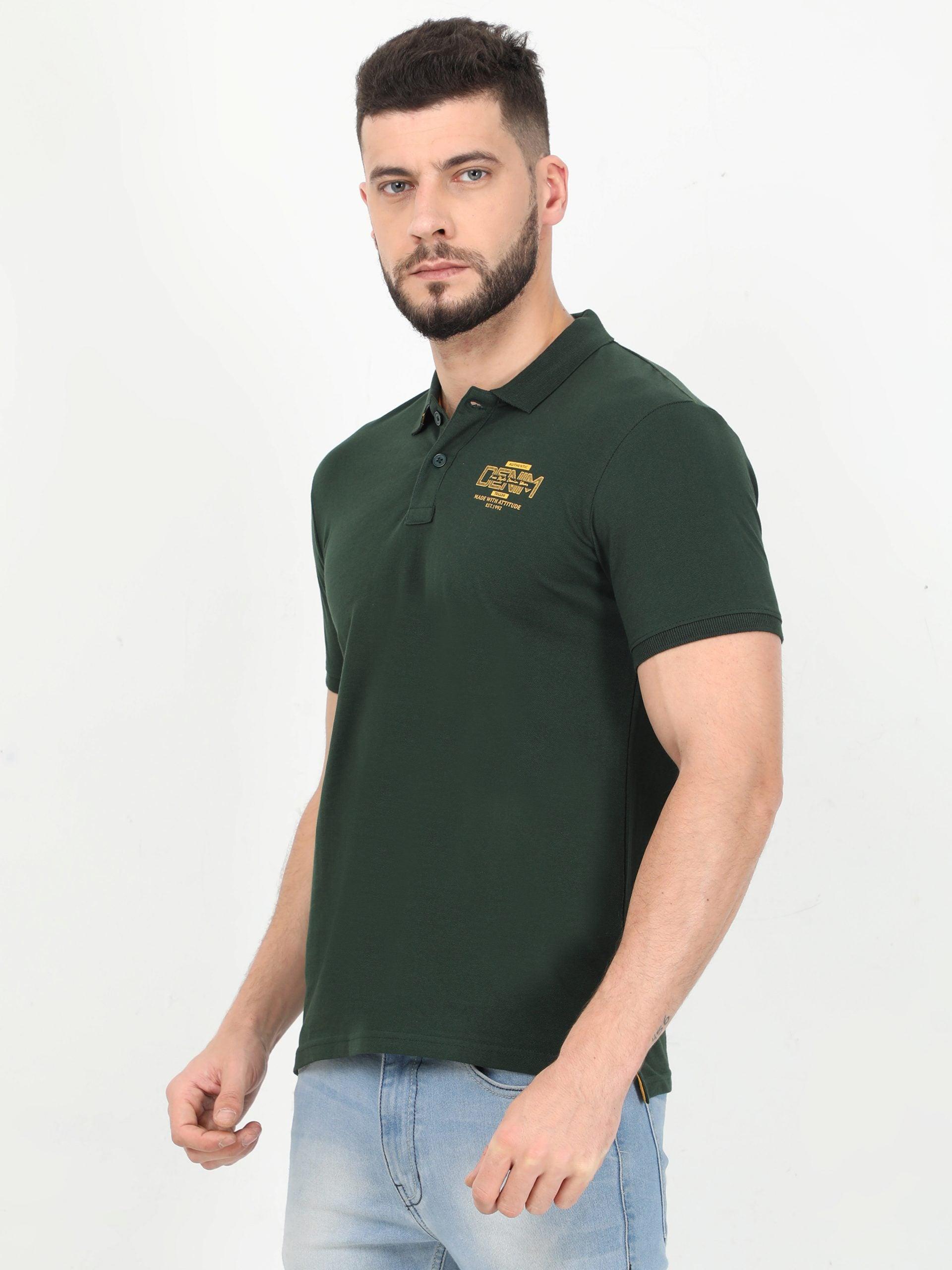 Men Green POLO T-shirt