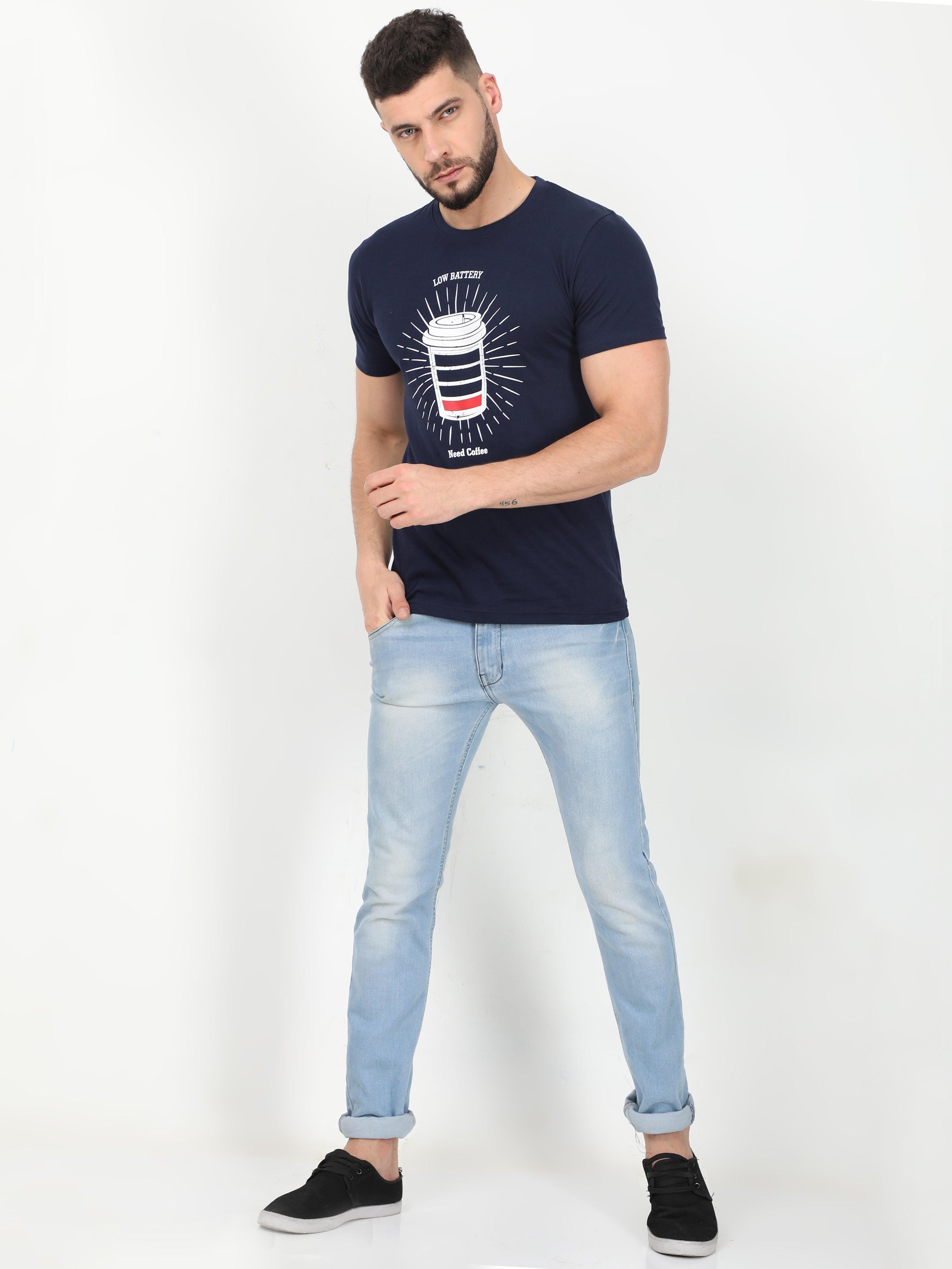 Men's Printed Round Neck T-shirt - Triggerjeans