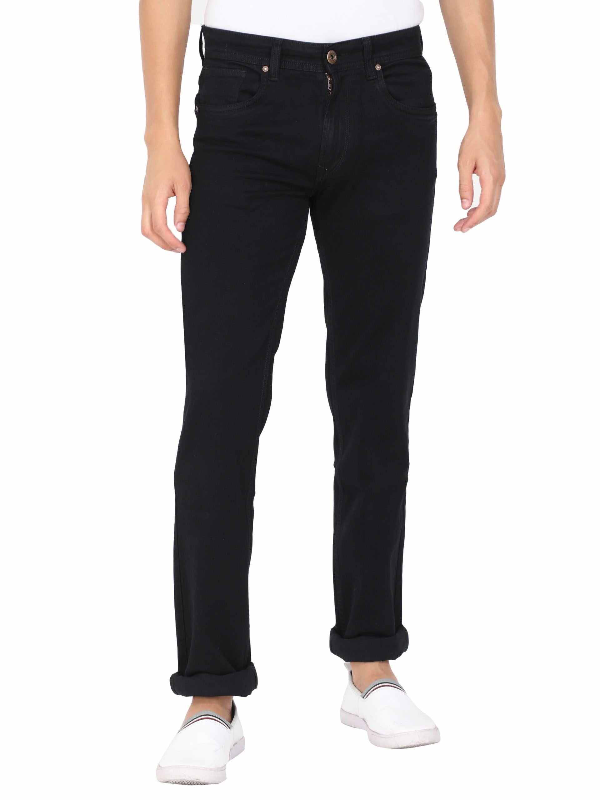 Men Slim Regular-Fit Black Jean - Triggerjeans