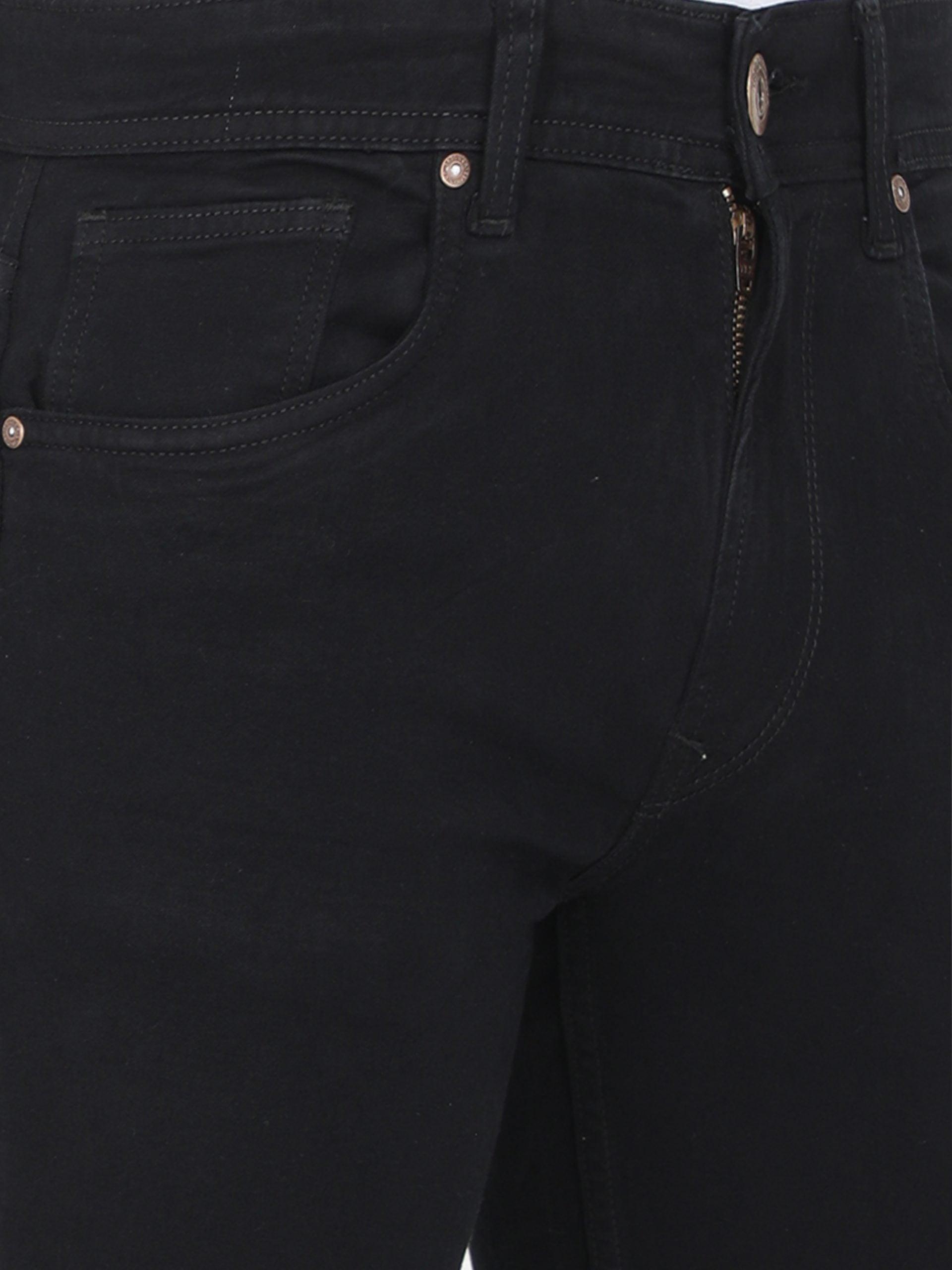 Men Slim Regular-Fit Black Jean - Triggerjeans