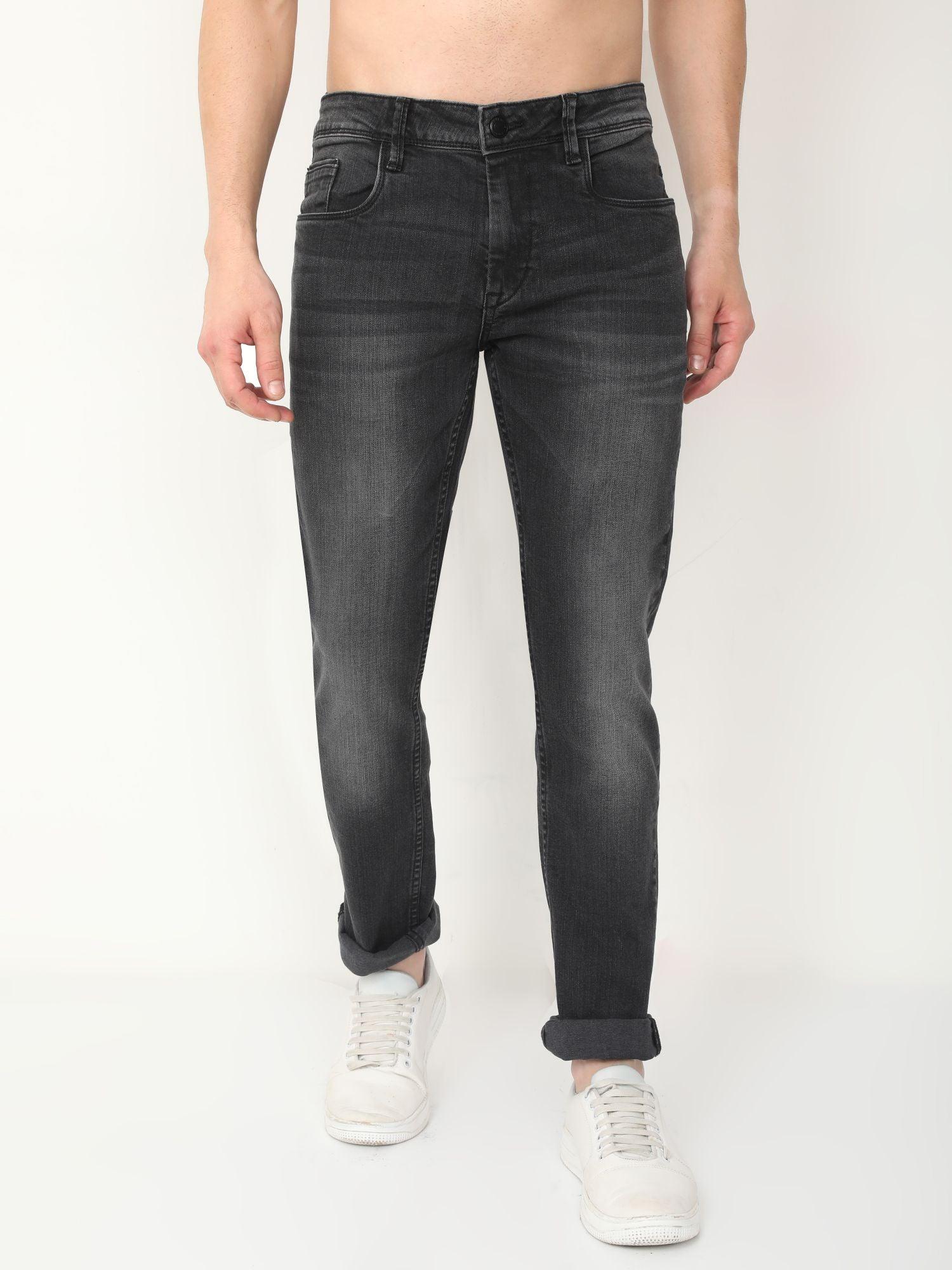 Men's Slim Fit Jeans -  Black 