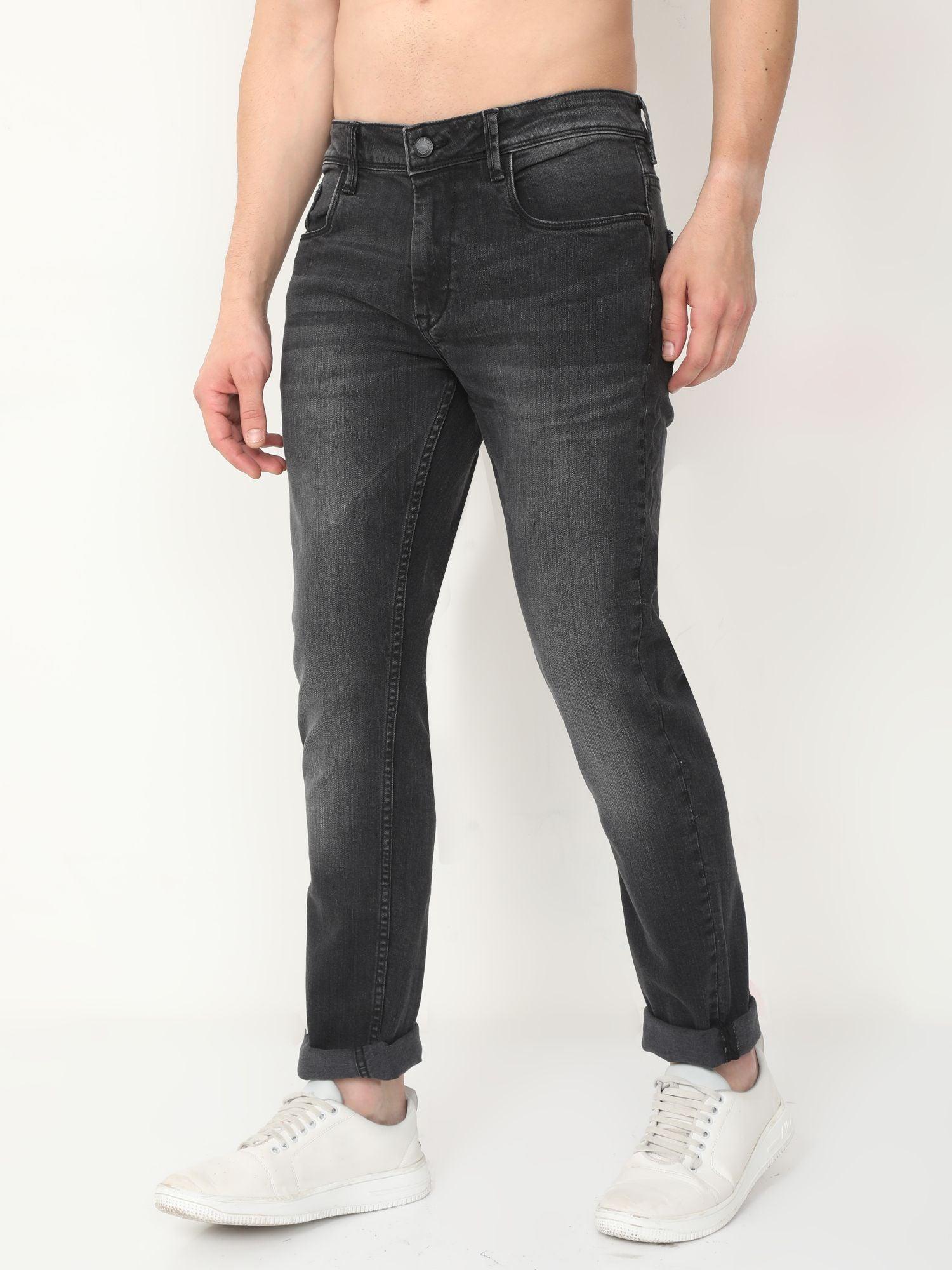 Men's Slim Fit Jeans -  Black 