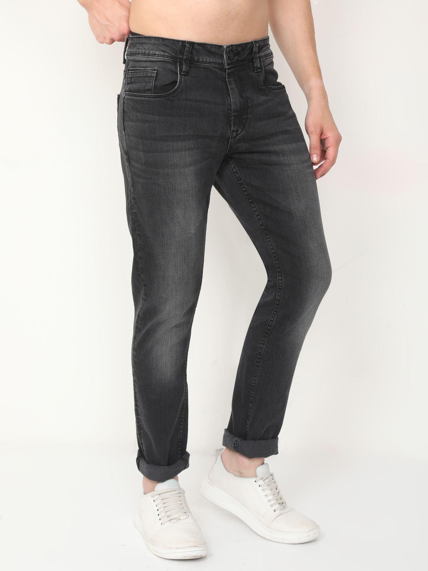 Men's Slim Fit Jeans -  Black 