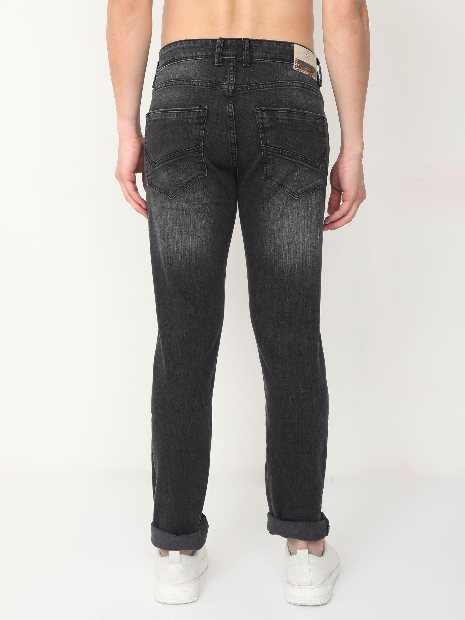 Men's Slim Fit Jeans -  Black 
