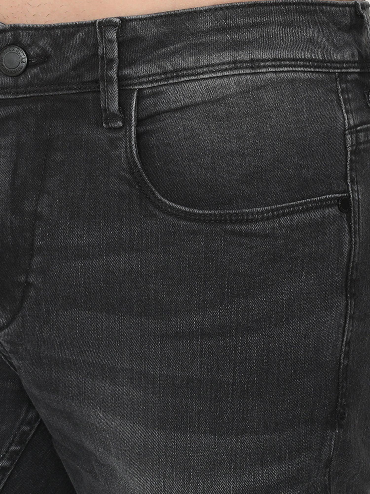 Men's Slim Fit Jeans -  Black 