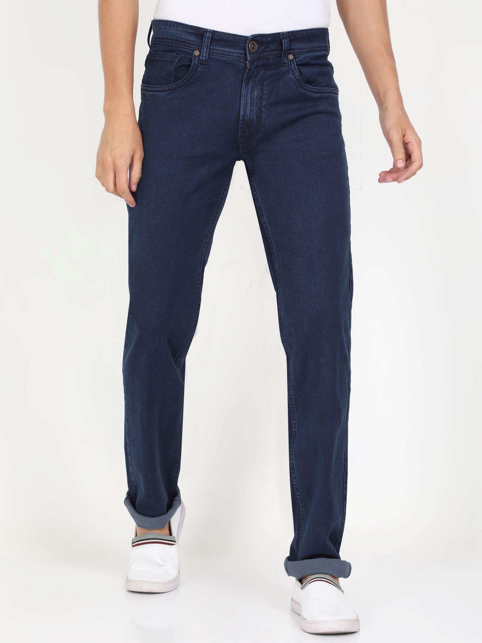 Men Slim Regular-Fit Carbon Blue Jean - Triggerjeans