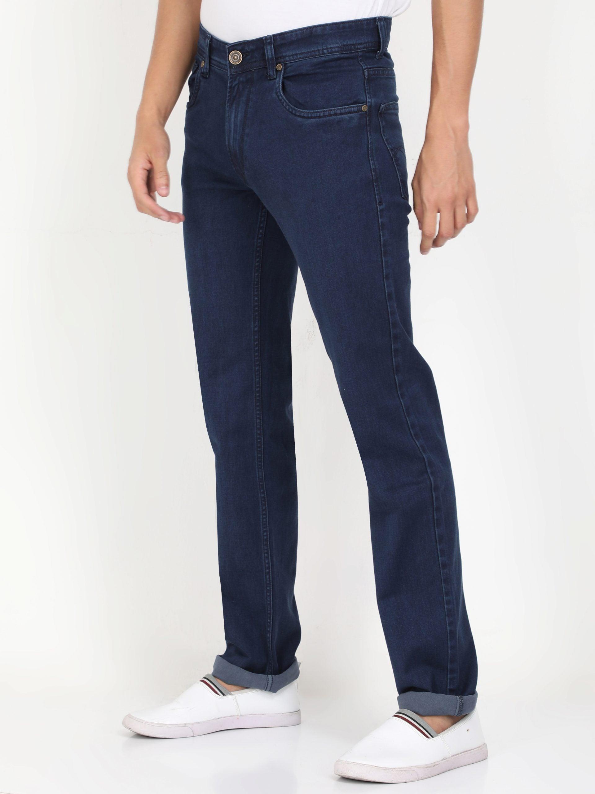 Men Slim Regular-Fit Carbon Blue Jean - Triggerjeans