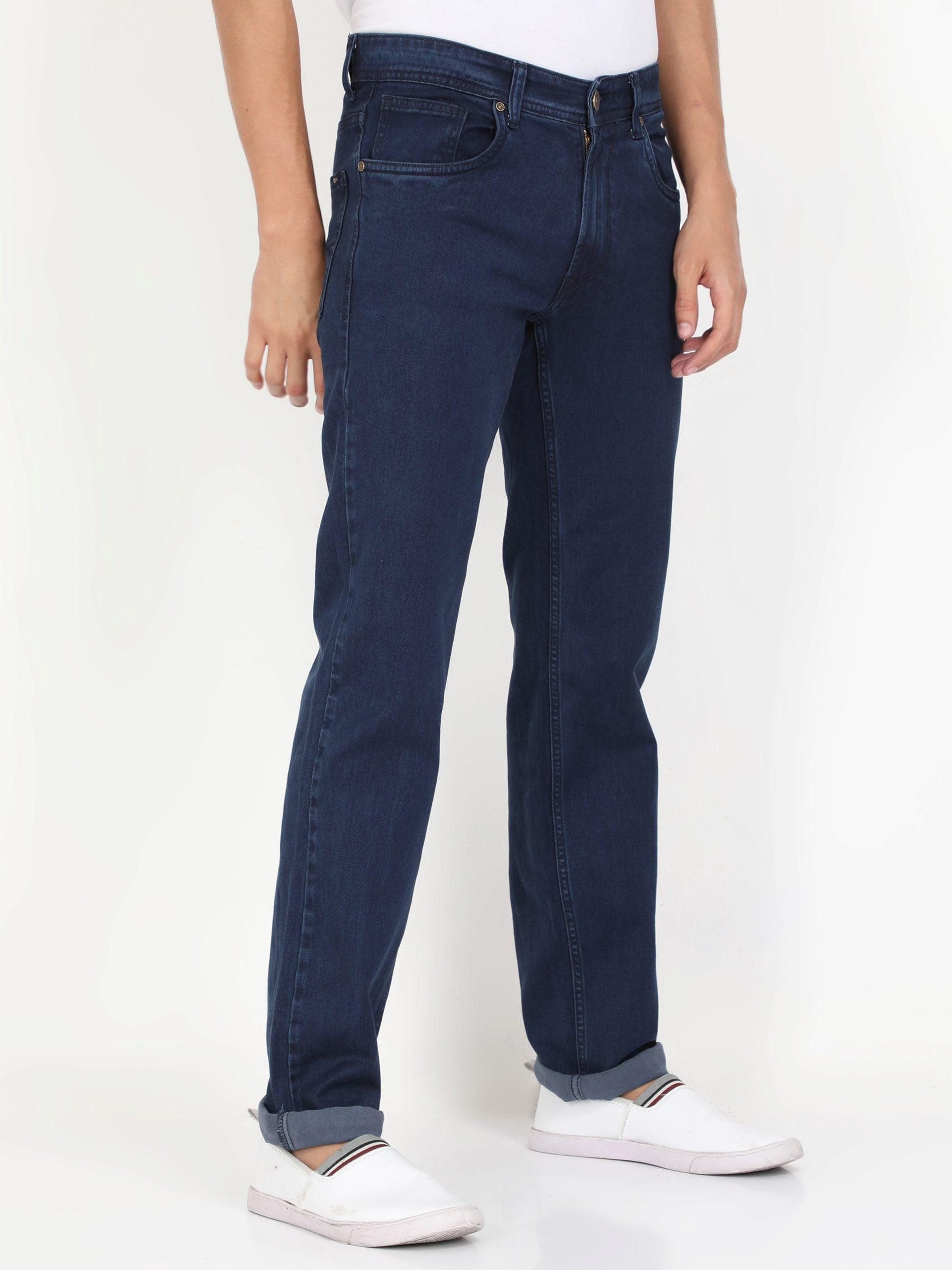 Men Slim Regular-Fit Carbon Blue Jean - Triggerjeans