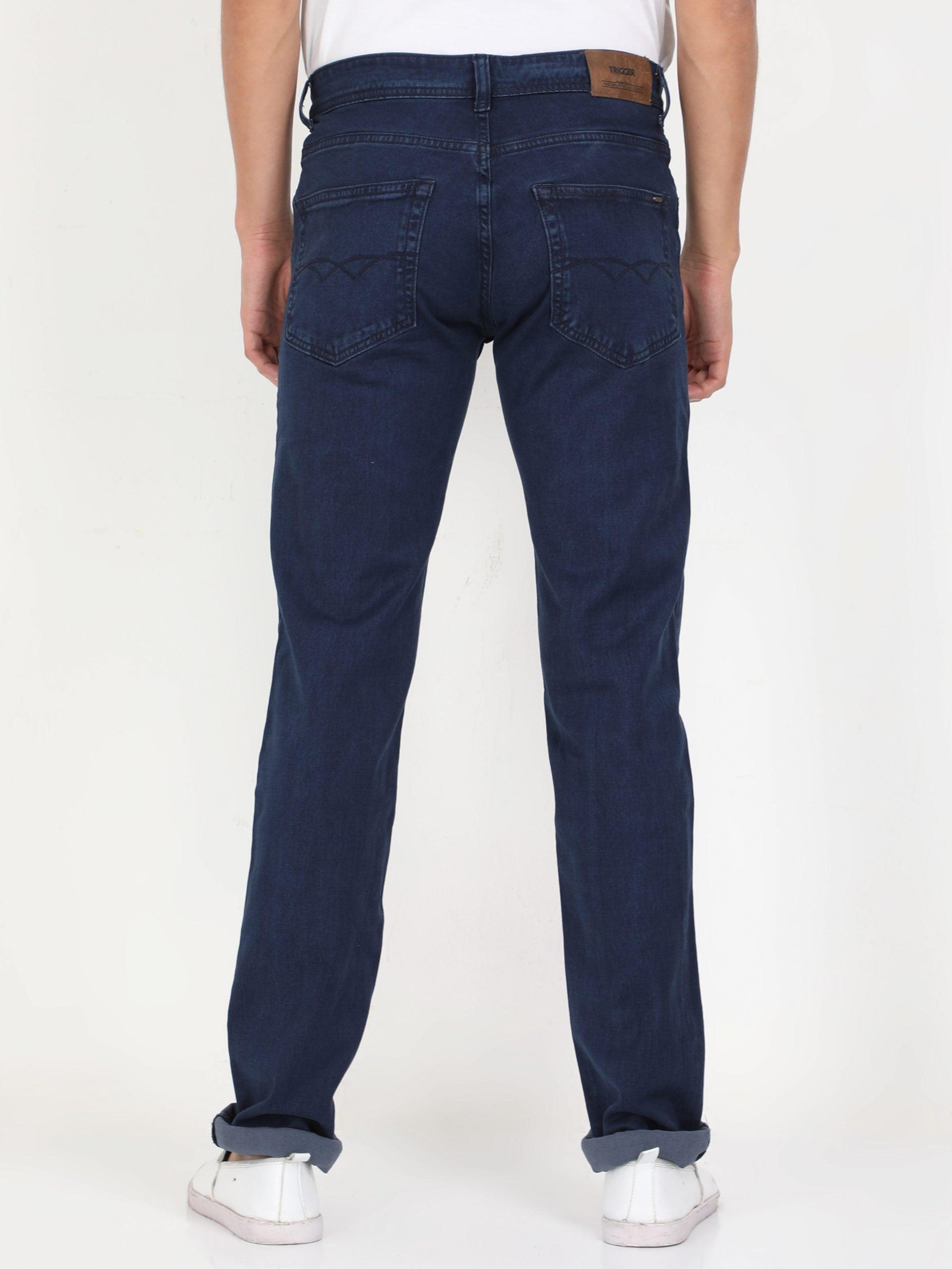 Men Slim Regular-Fit Carbon Blue Jean - Triggerjeans