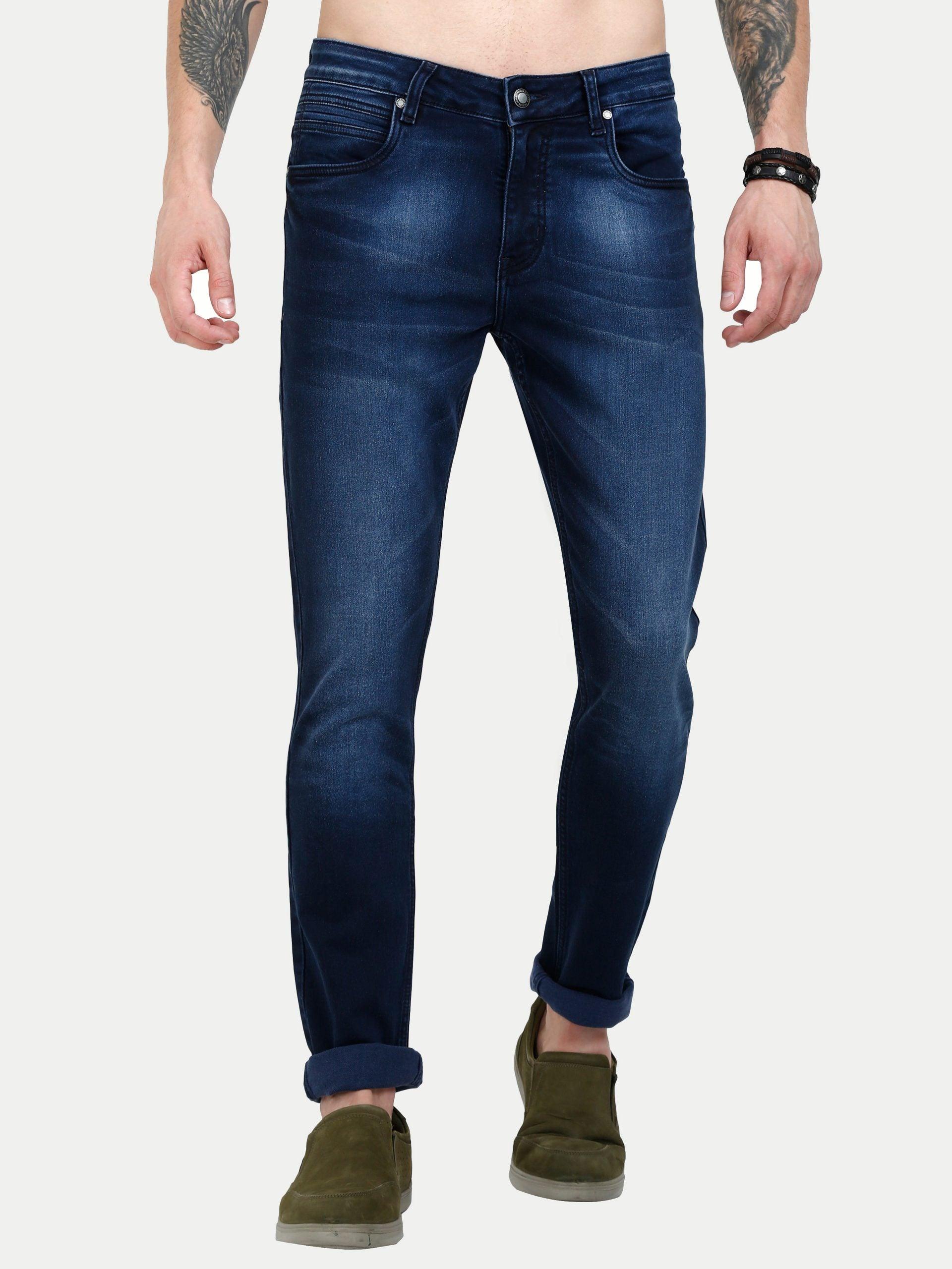 Men Slim-Fit Enzyme Blue Jean - Triggerjeans