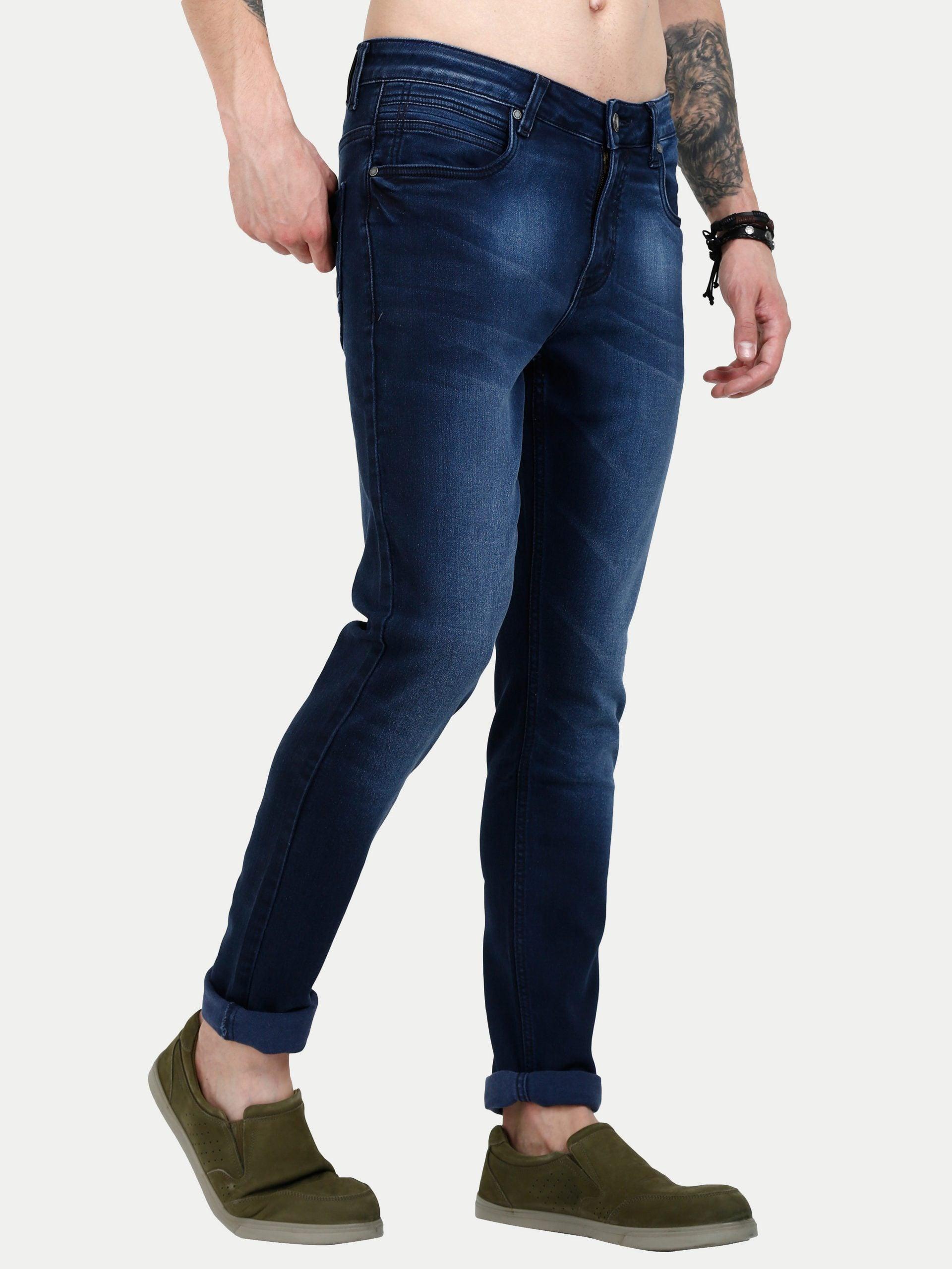 Men Slim-Fit Enzyme Blue Jean - Triggerjeans
