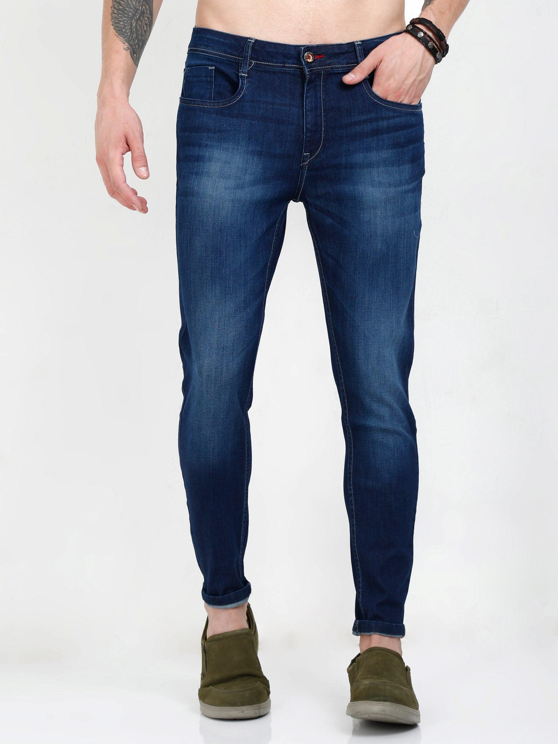 Men Slim-Fit HEZ Blue Jean