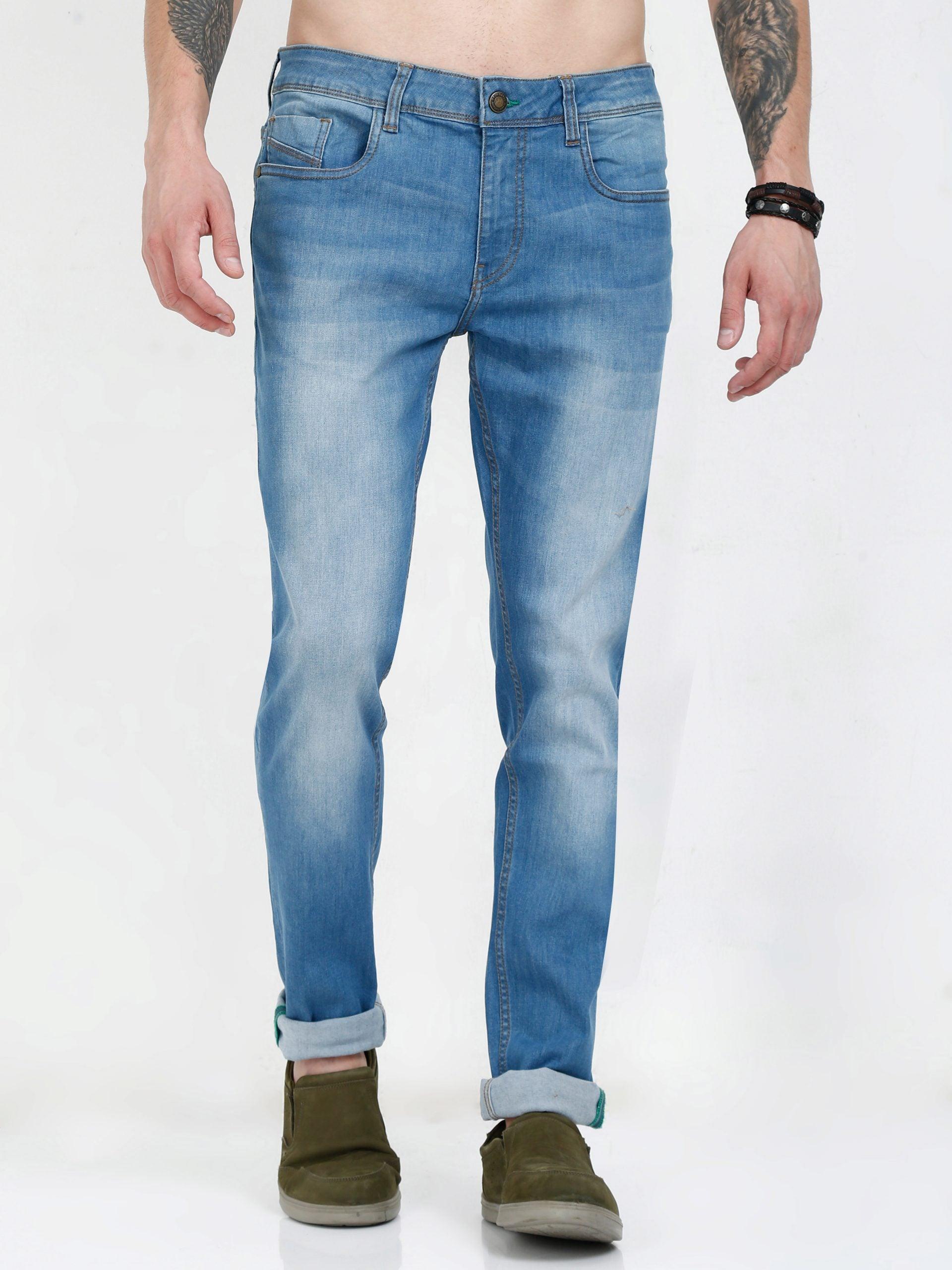Men Slim-Fit Light Blue Jean