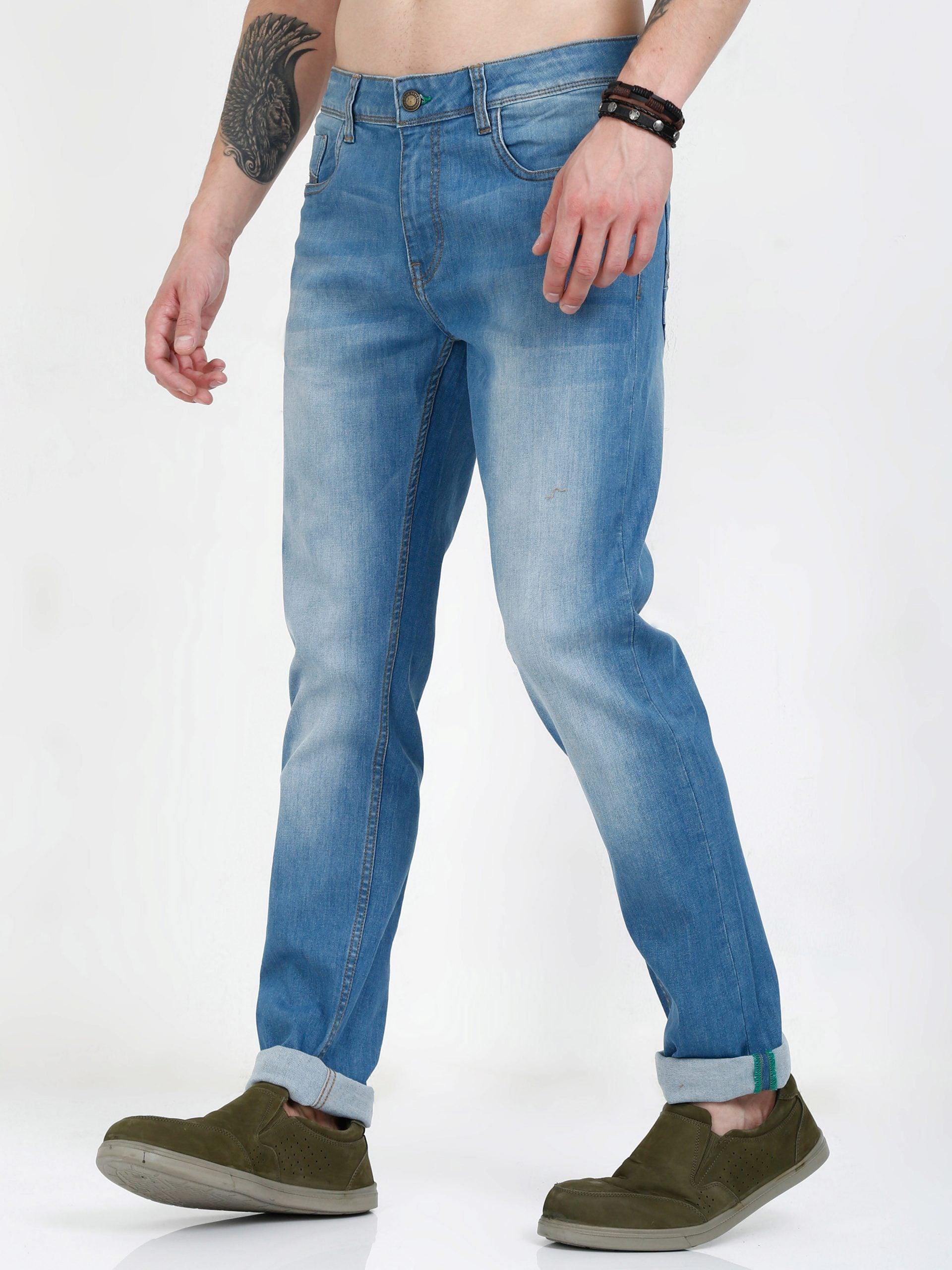 Men Slim-Fit Light Blue Jean