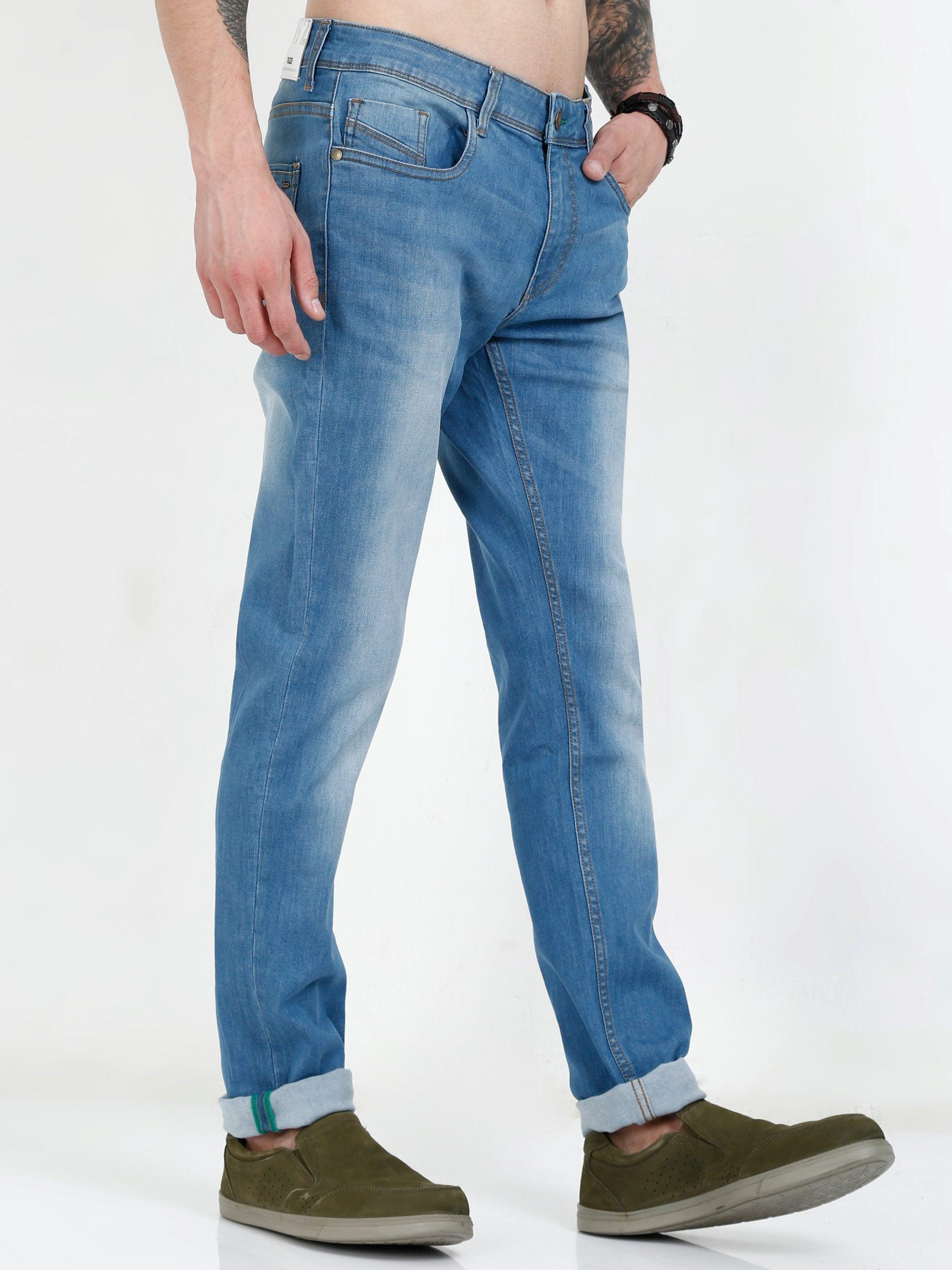 Men Slim-Fit Light Blue Jean