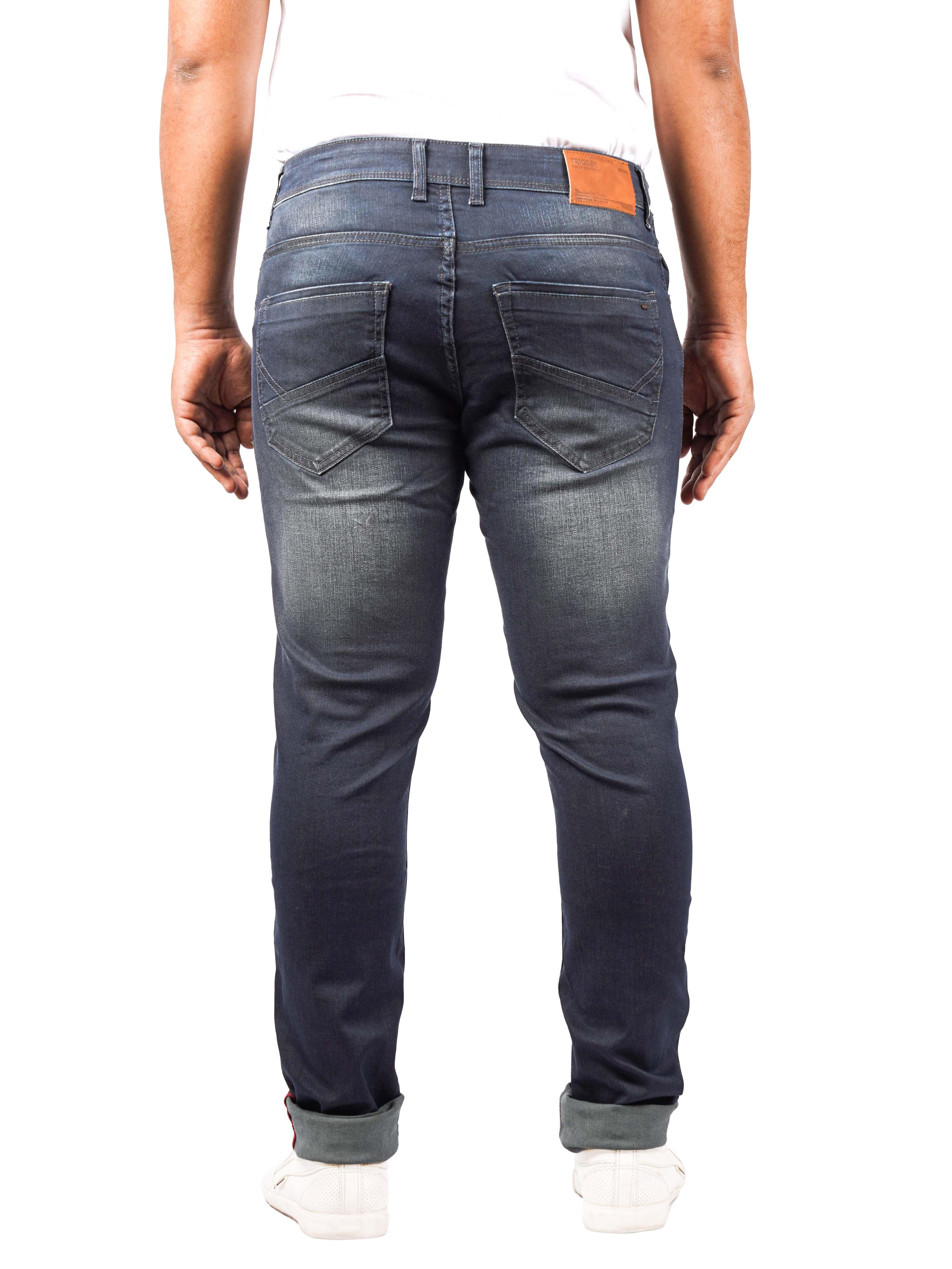 Men Slim-Fit Grey Jeans 