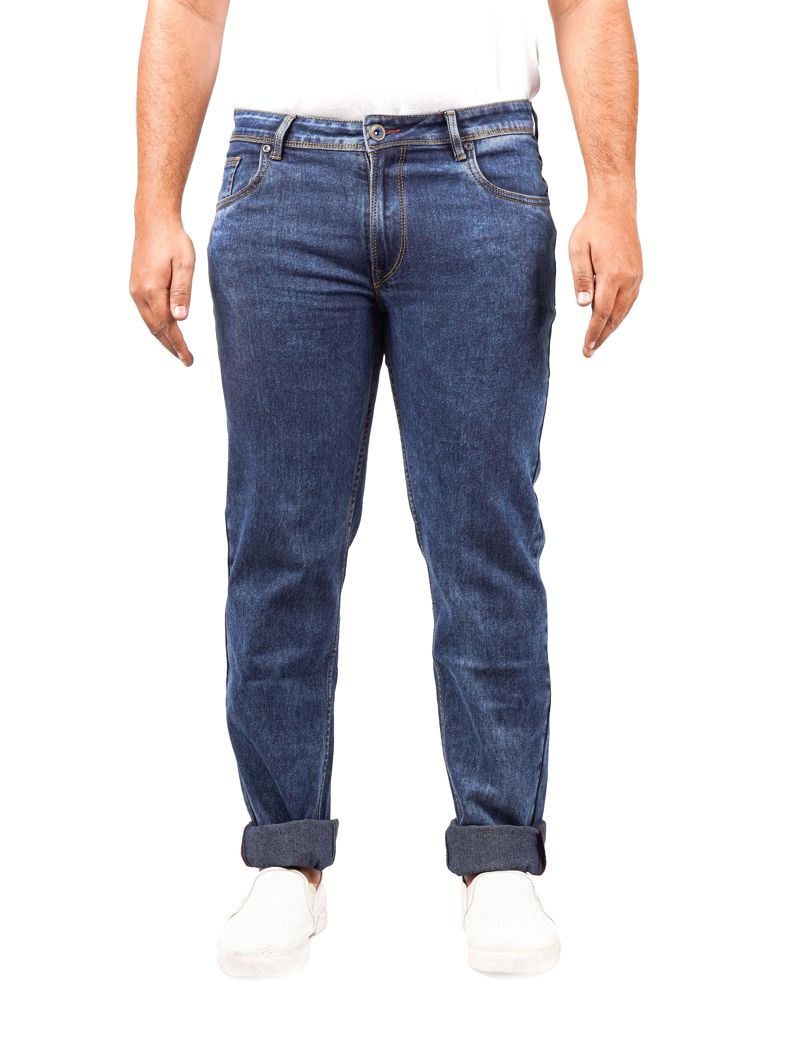 Men Regular Slim-Fit Blue Jeans 