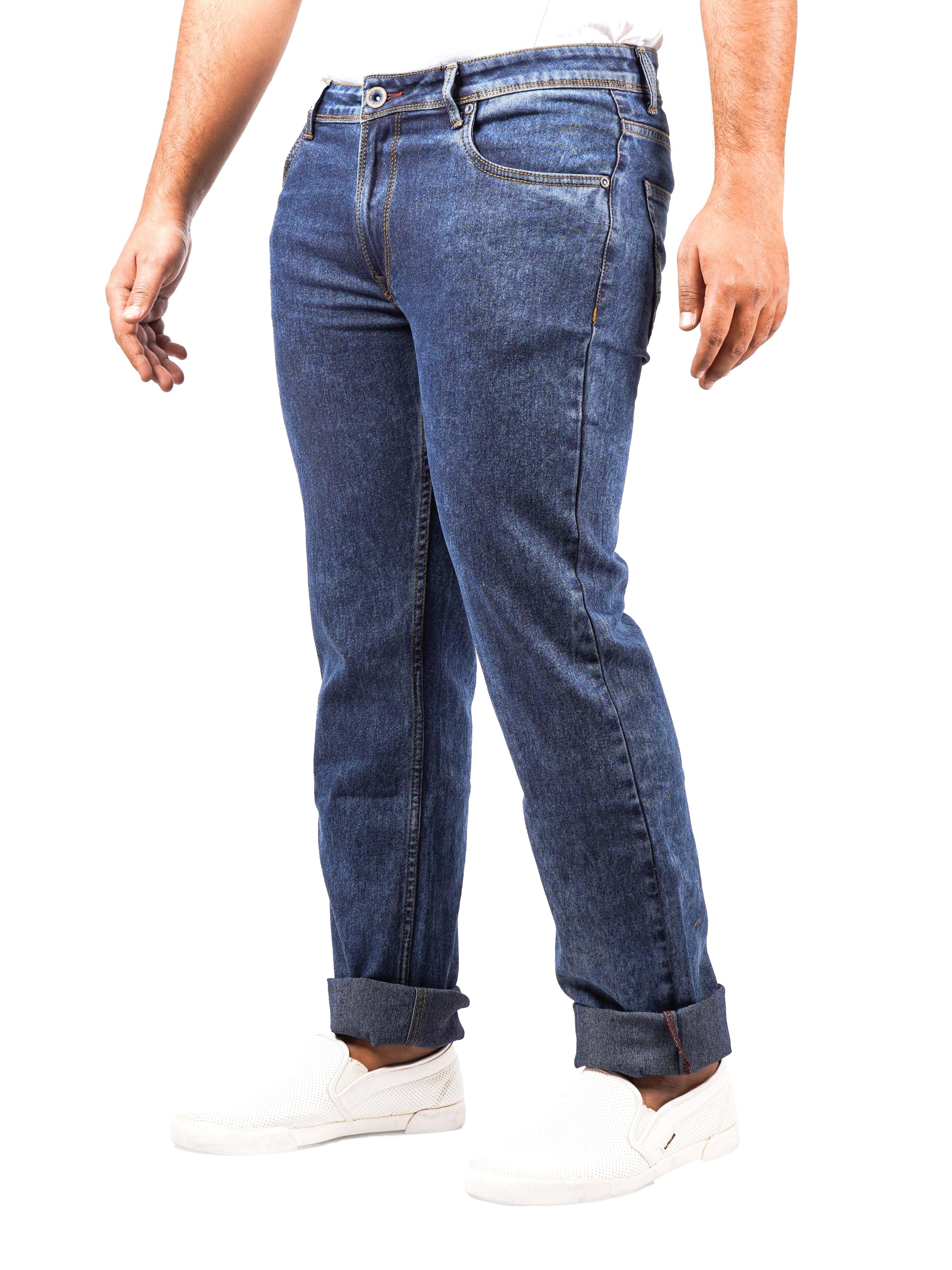 Men Regular Slim-Fit Blue Jeans