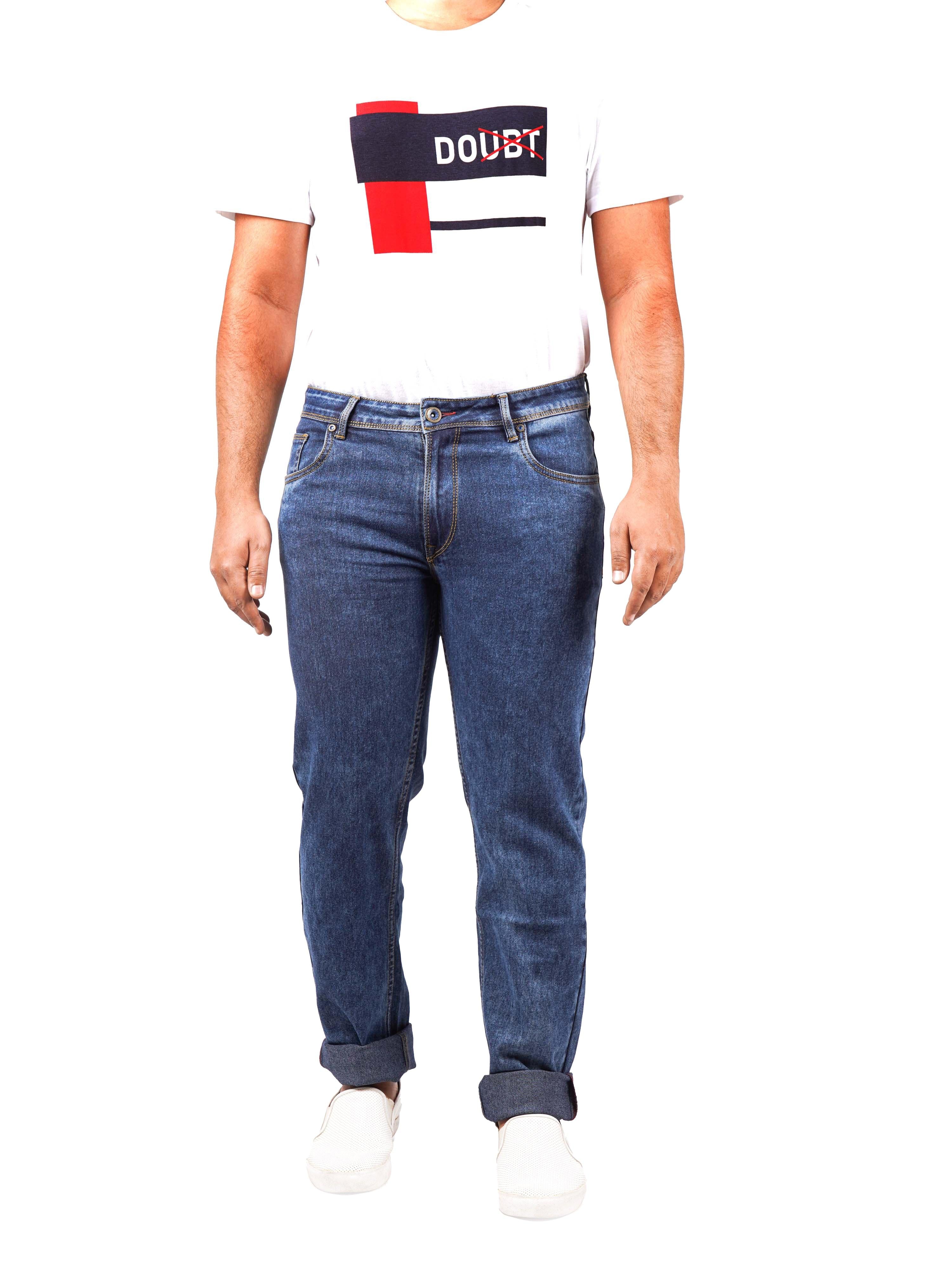 Men Regular Slim-Fit Blue Jeans