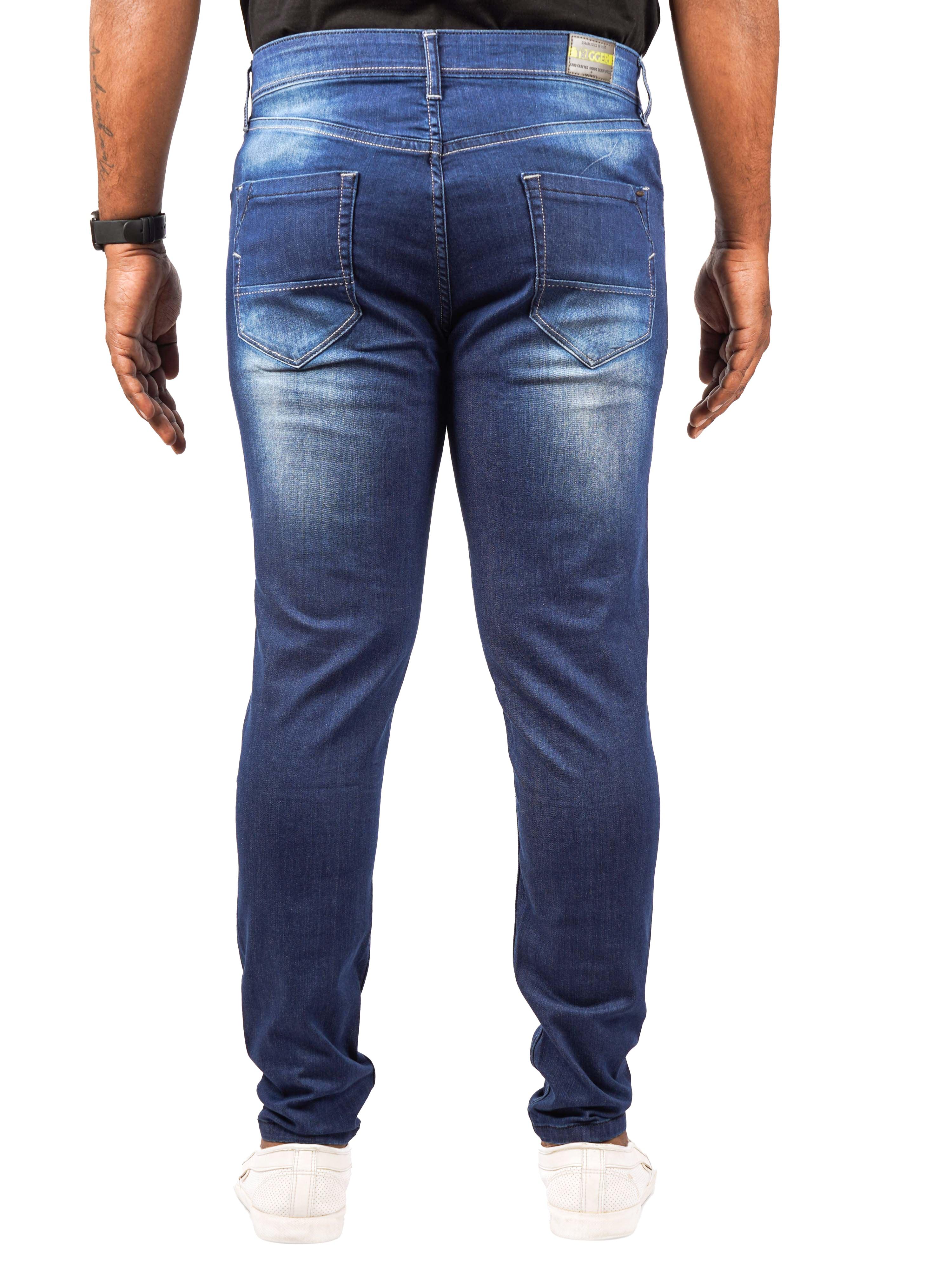 Men Trim-Fit Blue Jeans 