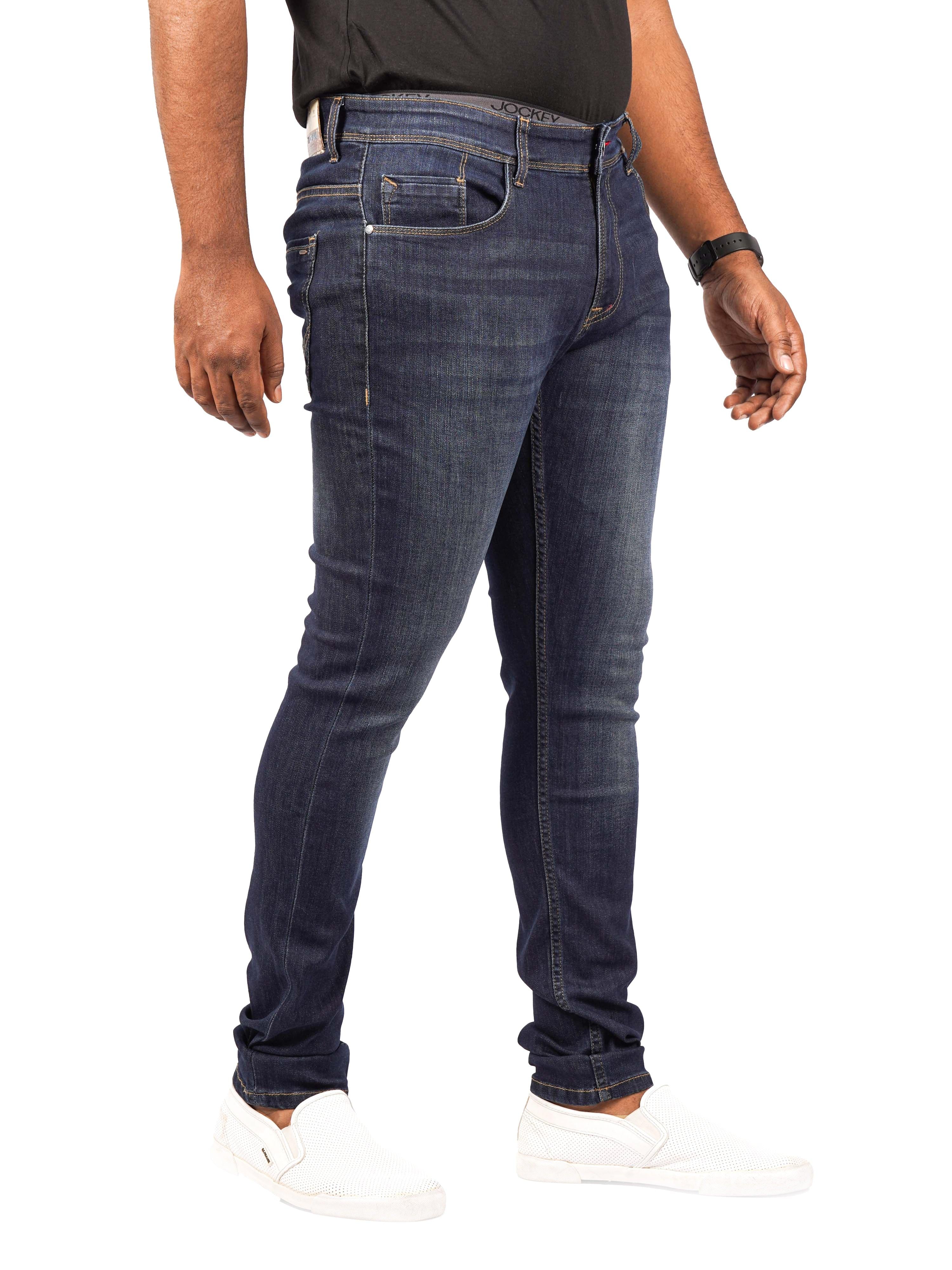 Men Skinny-Fit Blackish Blue Jeans