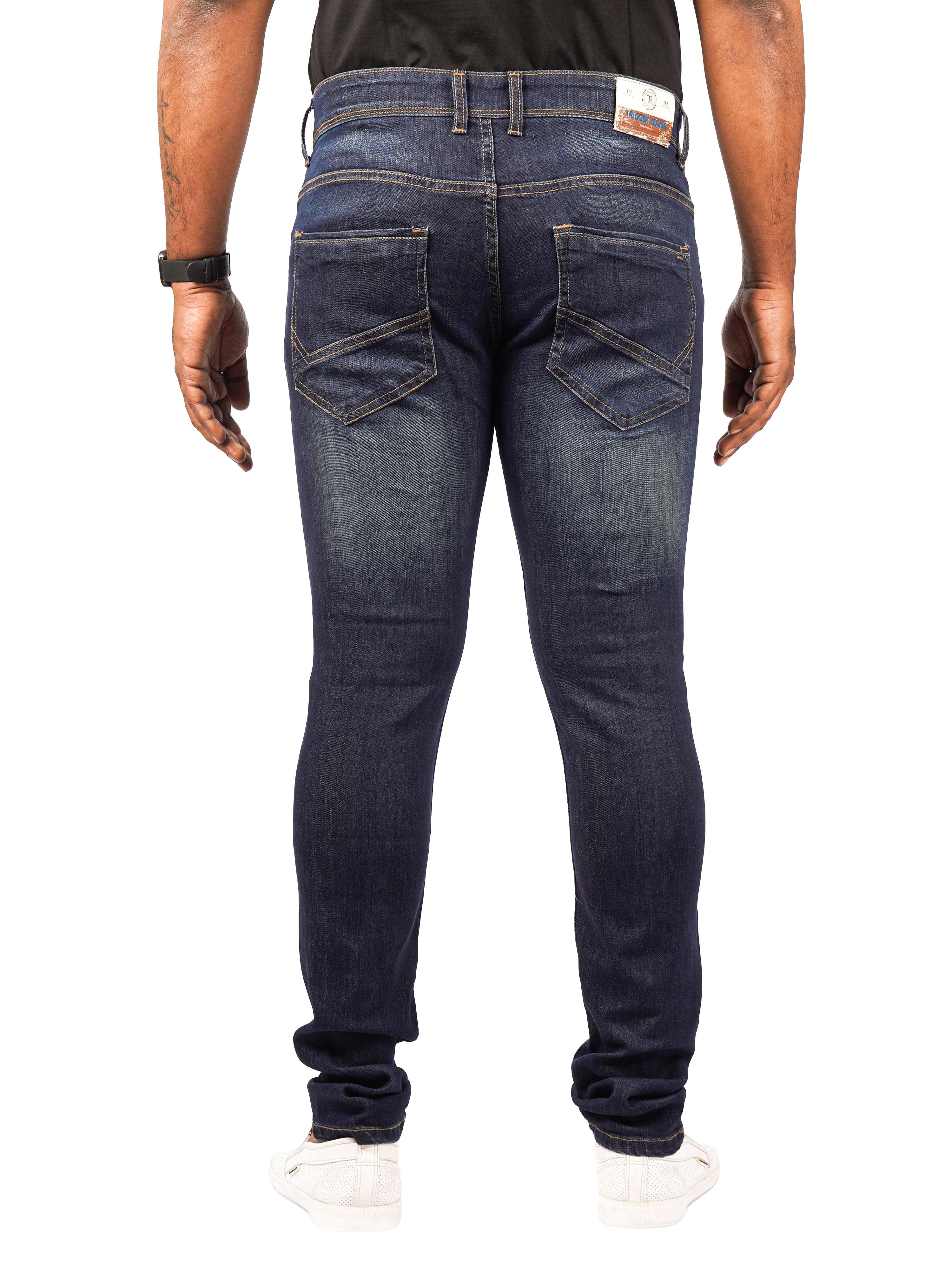 Men Skinny-Fit Blackish Blue Jeans